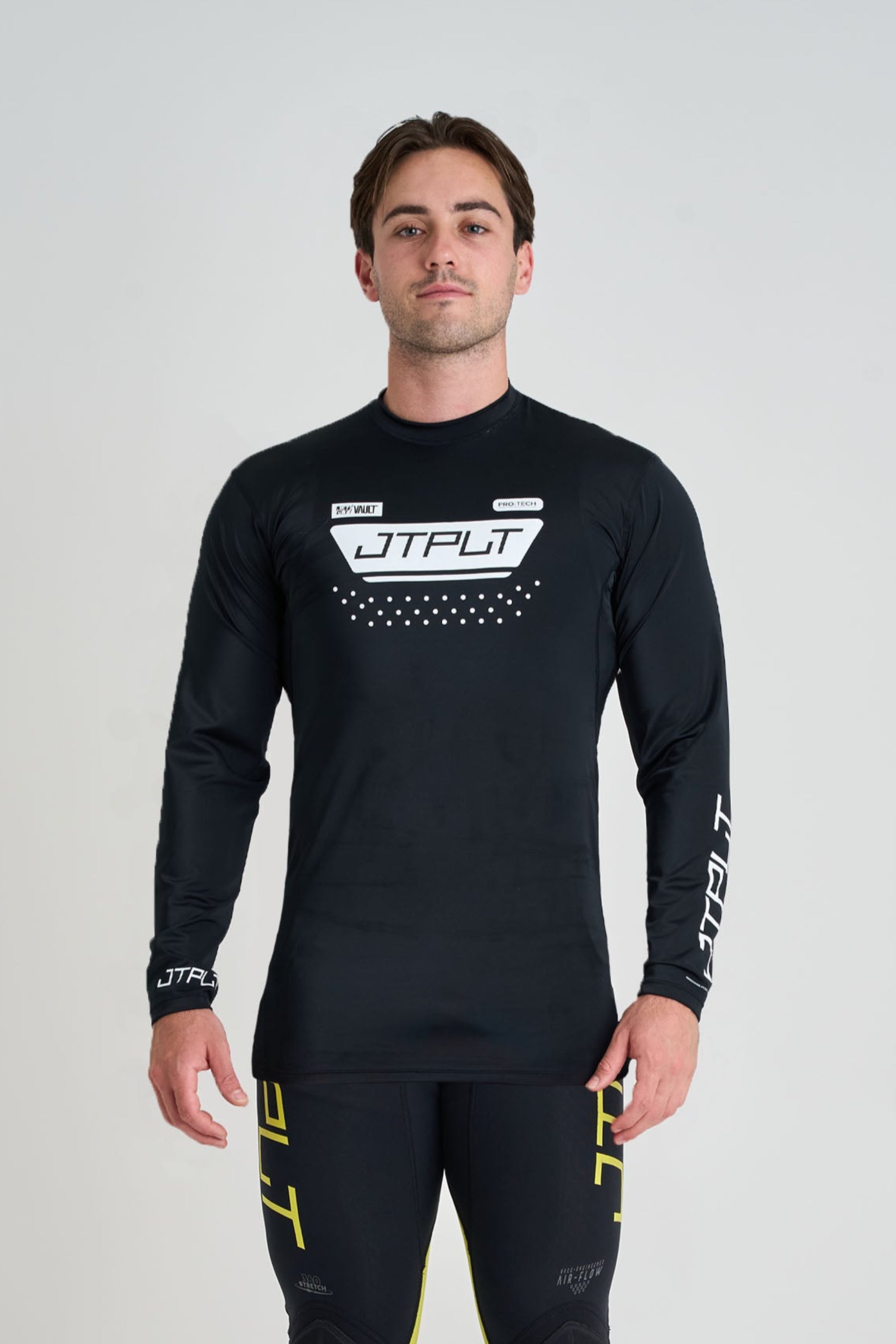 Jetpilot Vault Mens Long Sleeve Rashie - Black — image 2