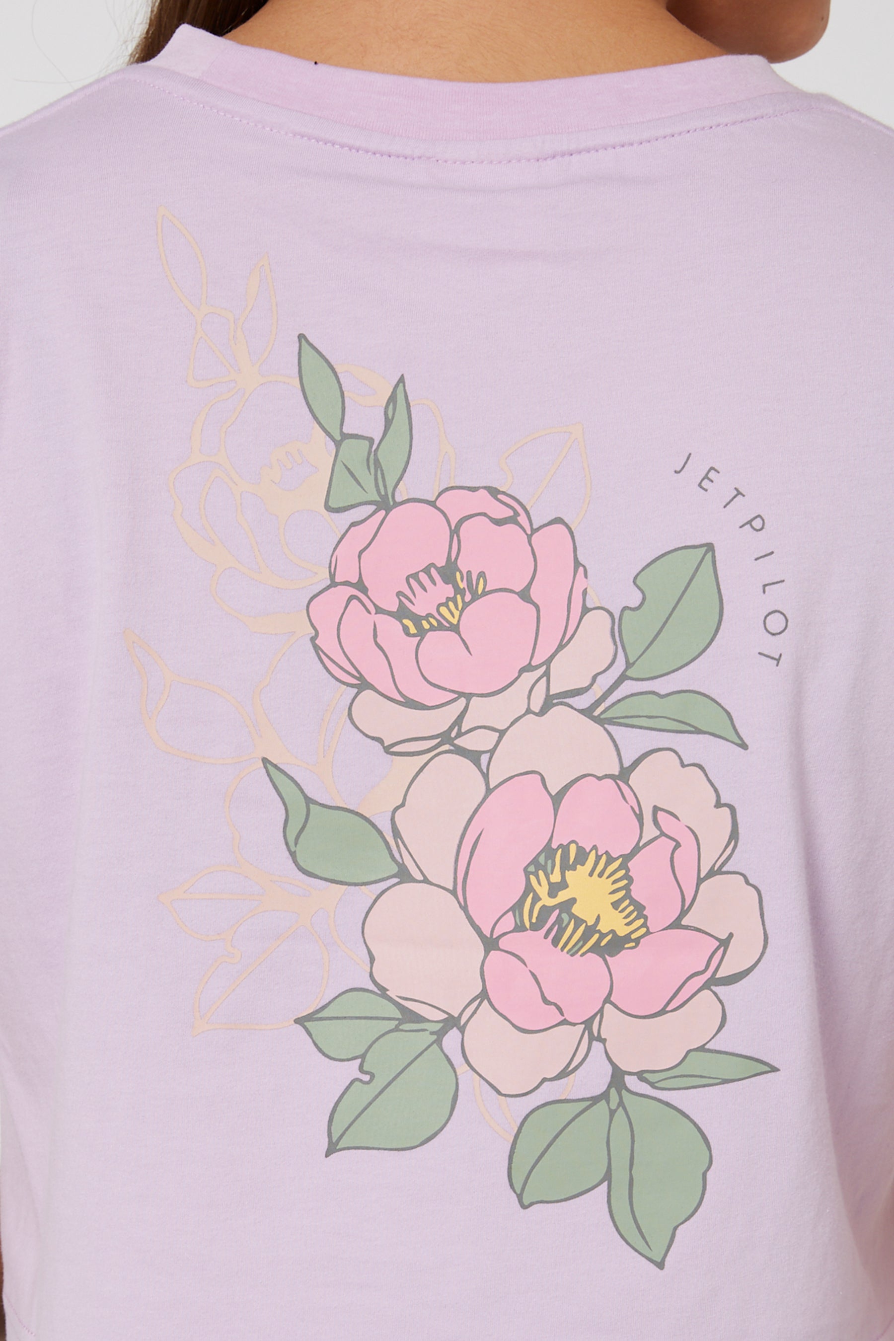 Jetpilot Flora Ladies S/S Crop Tee - Purple - photo 4 — view 04 (3)