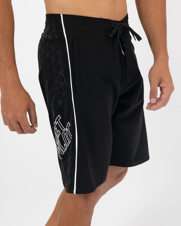 Full Pro Mens Boardshorts Black White