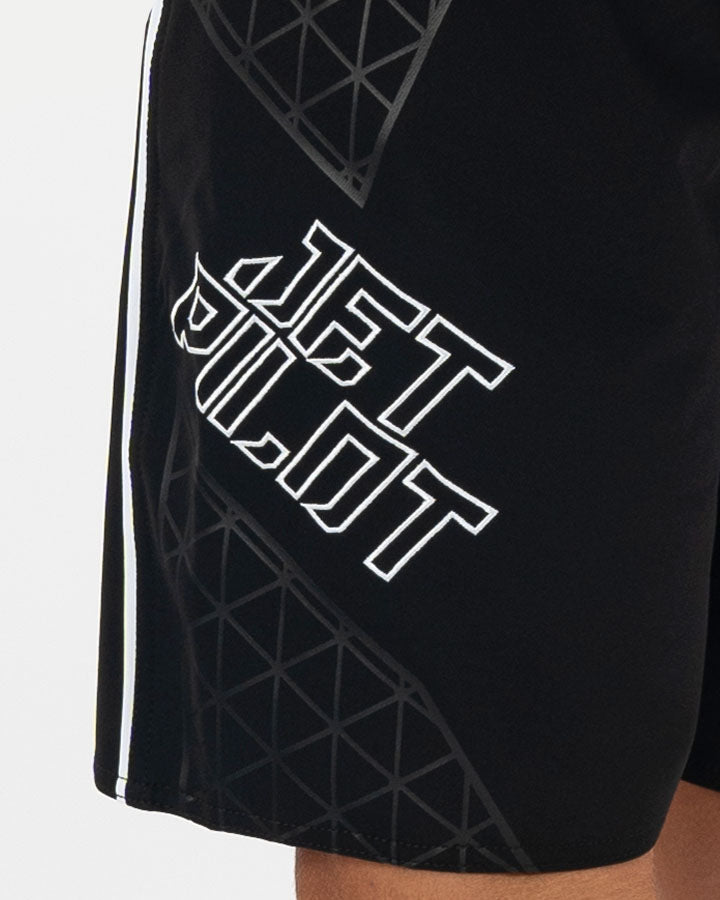 Full Pro Mens Boardshorts Black White