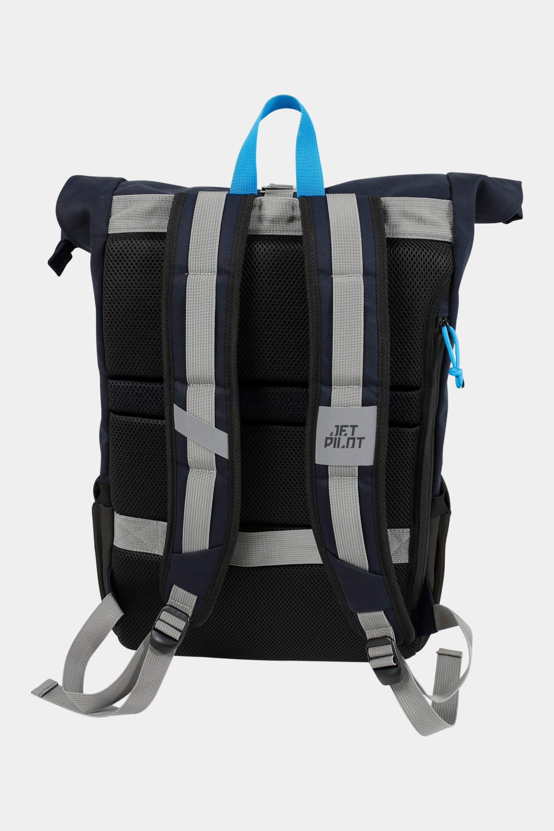 Backpack with reflective straps and a visible Jetpilot logo on a white background — image 2