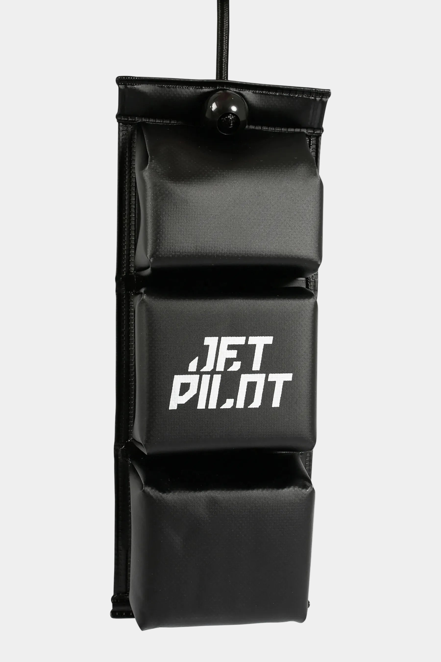 Black Jetski tri-fender with 'Jetpilot' logo on a white background — view 012 (3)