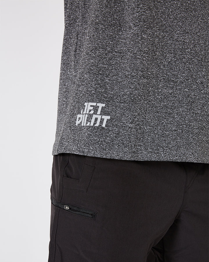 Jetpilot All Day Mens S/S Tee - Grey Lifestyle 1