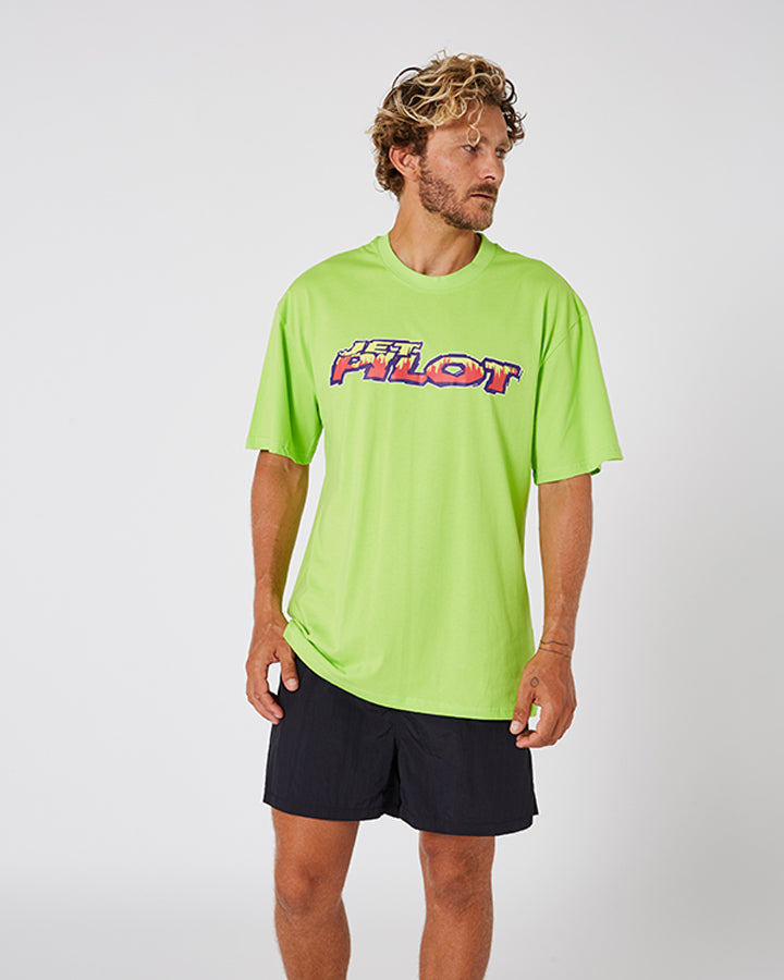 Jetpilot Colour Vision Mens Tee - Neon Lime