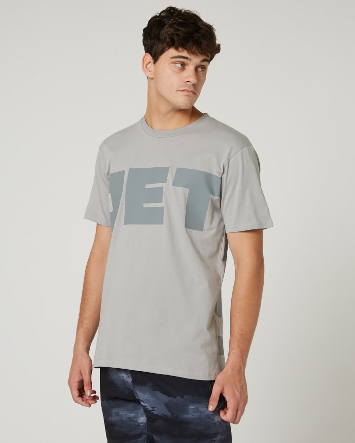 Jetpilot Divided Mens S/S Tee - Grey Lifestyle