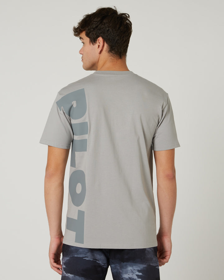 Jetpilot Divided Mens S/S Tee - Grey Lifestyle5