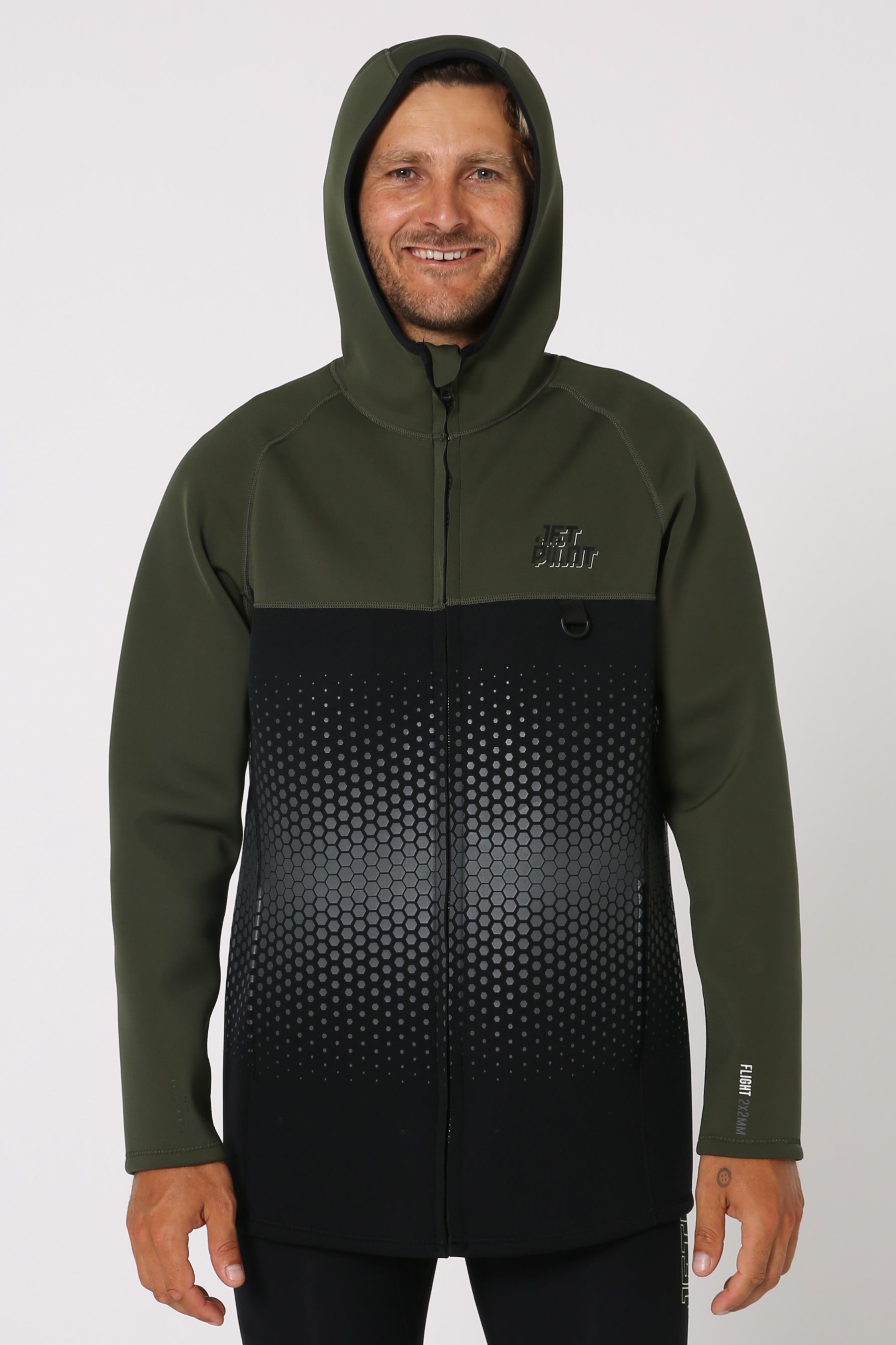 Jetpilot Flight Mens Hooded Tour Coat - Sage