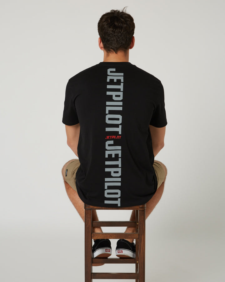 Jetpilot Freeride Mens S/S Tee - Black Lifestyle