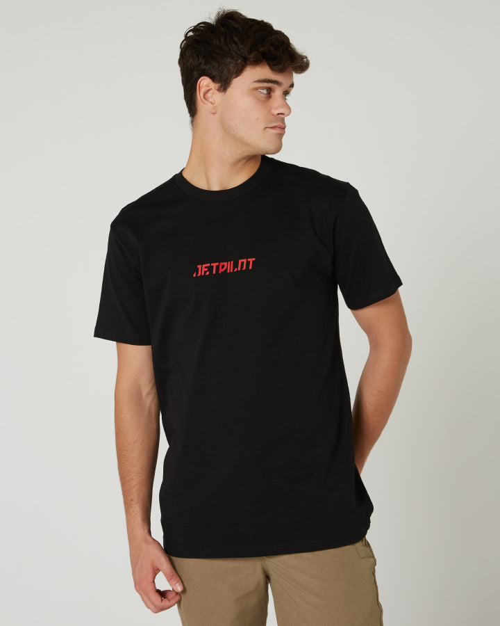 Jetpilot Freeride Mens S/S Tee - Black Lifestyle2