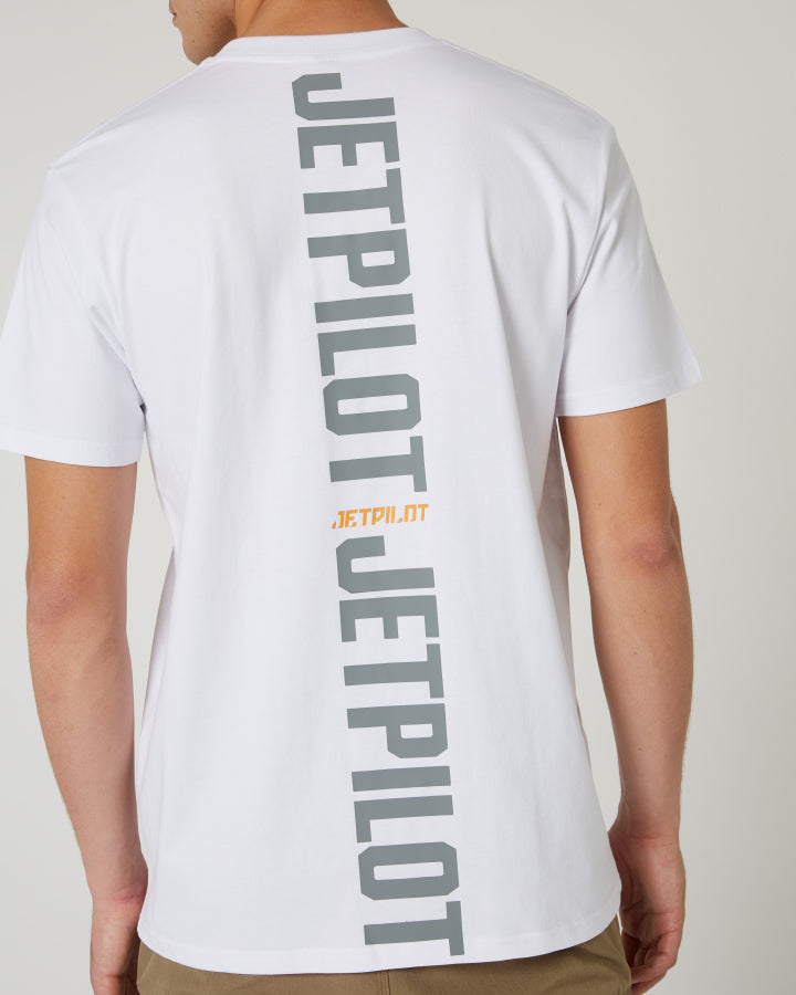 Jetpilot Freeride Mens S/S Tee - White Lifestyle 1