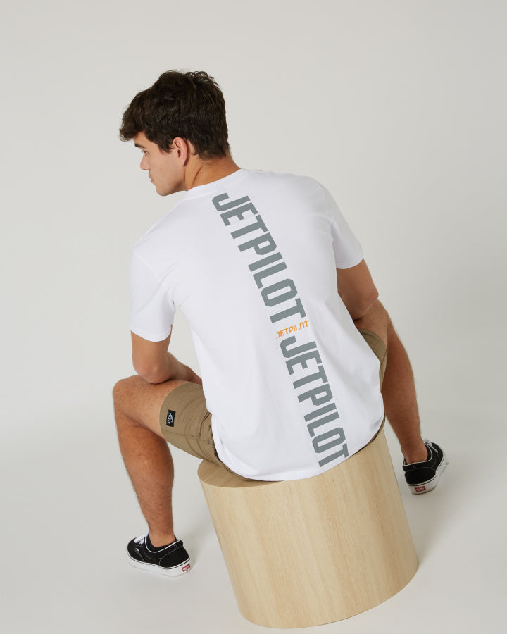 Jetpilot Freeride Mens S/S Tee - White Lifestyle5