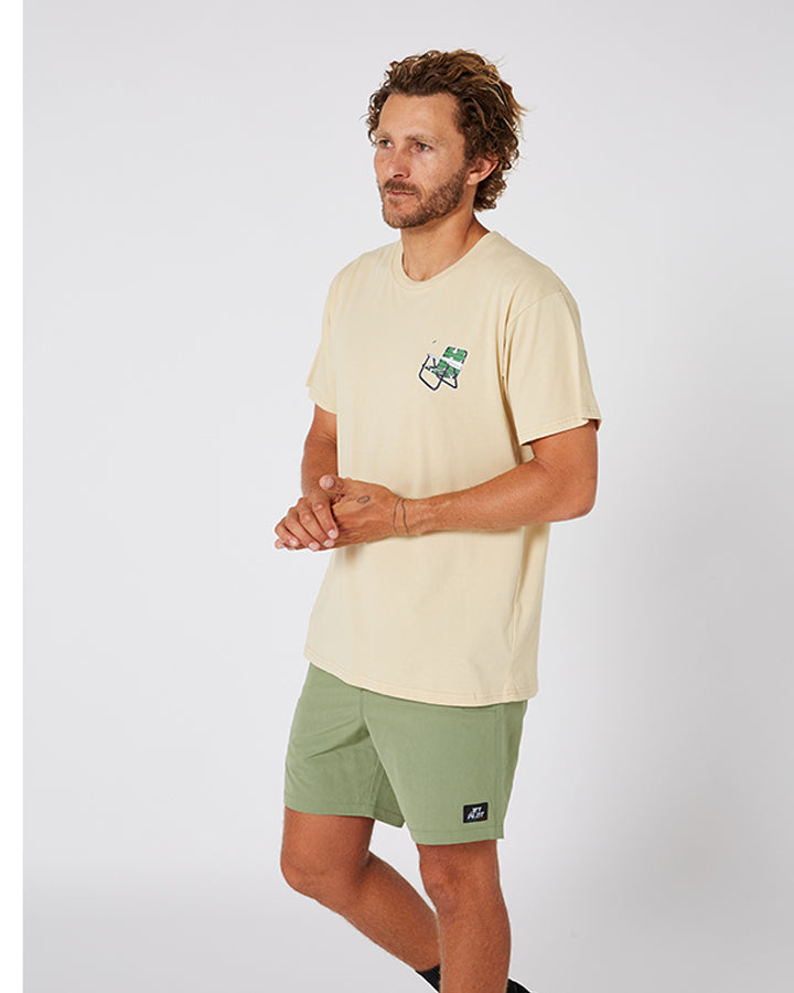 Jetpilot Get Lost Mens S/S Tee - Putty Lifestyle 3