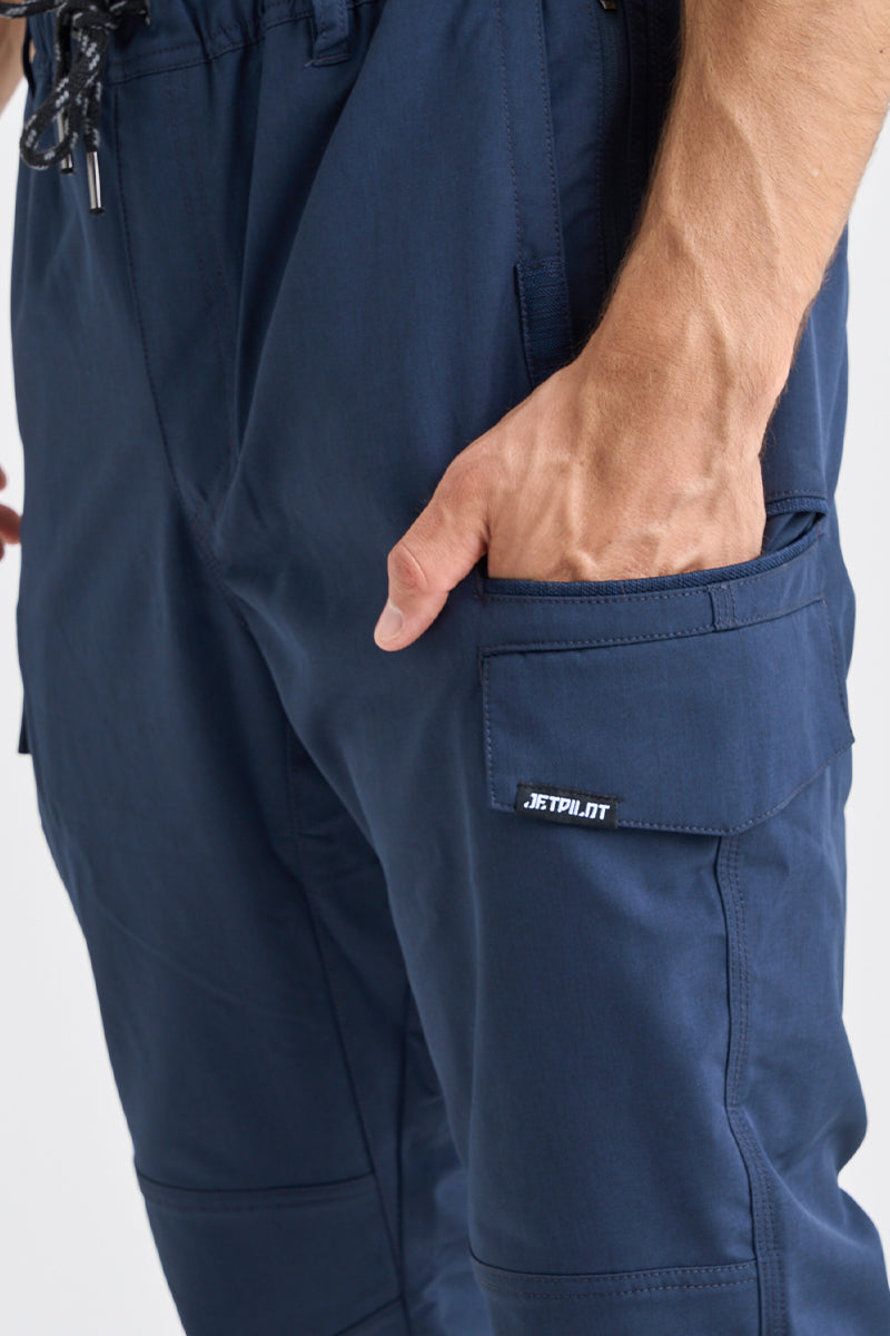 Jet-Lite Hybrid Elastic Waist Cuff Pant - Navy