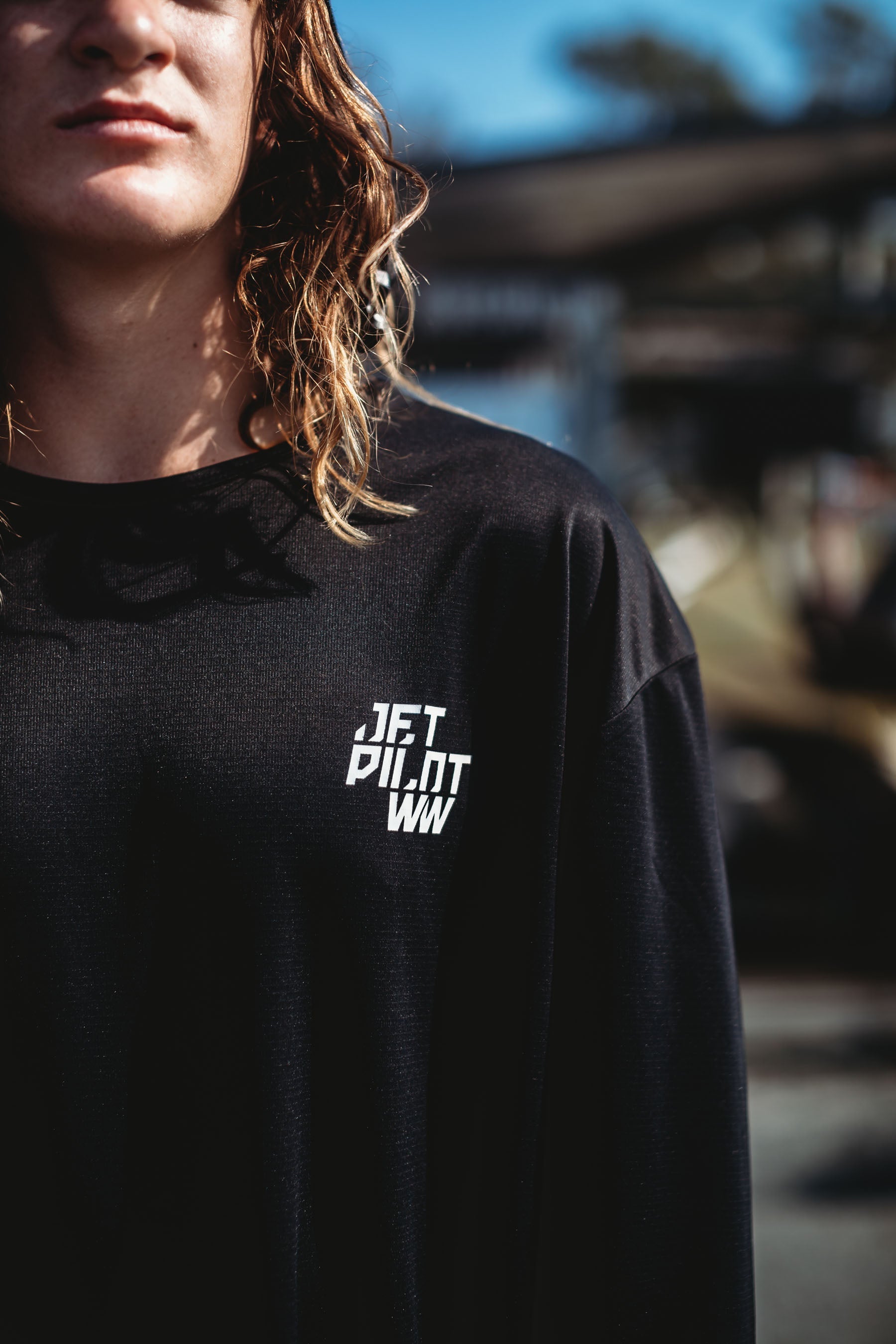 Jetpilot Hyped Long Sleeve Hydro Mens Tee - Black