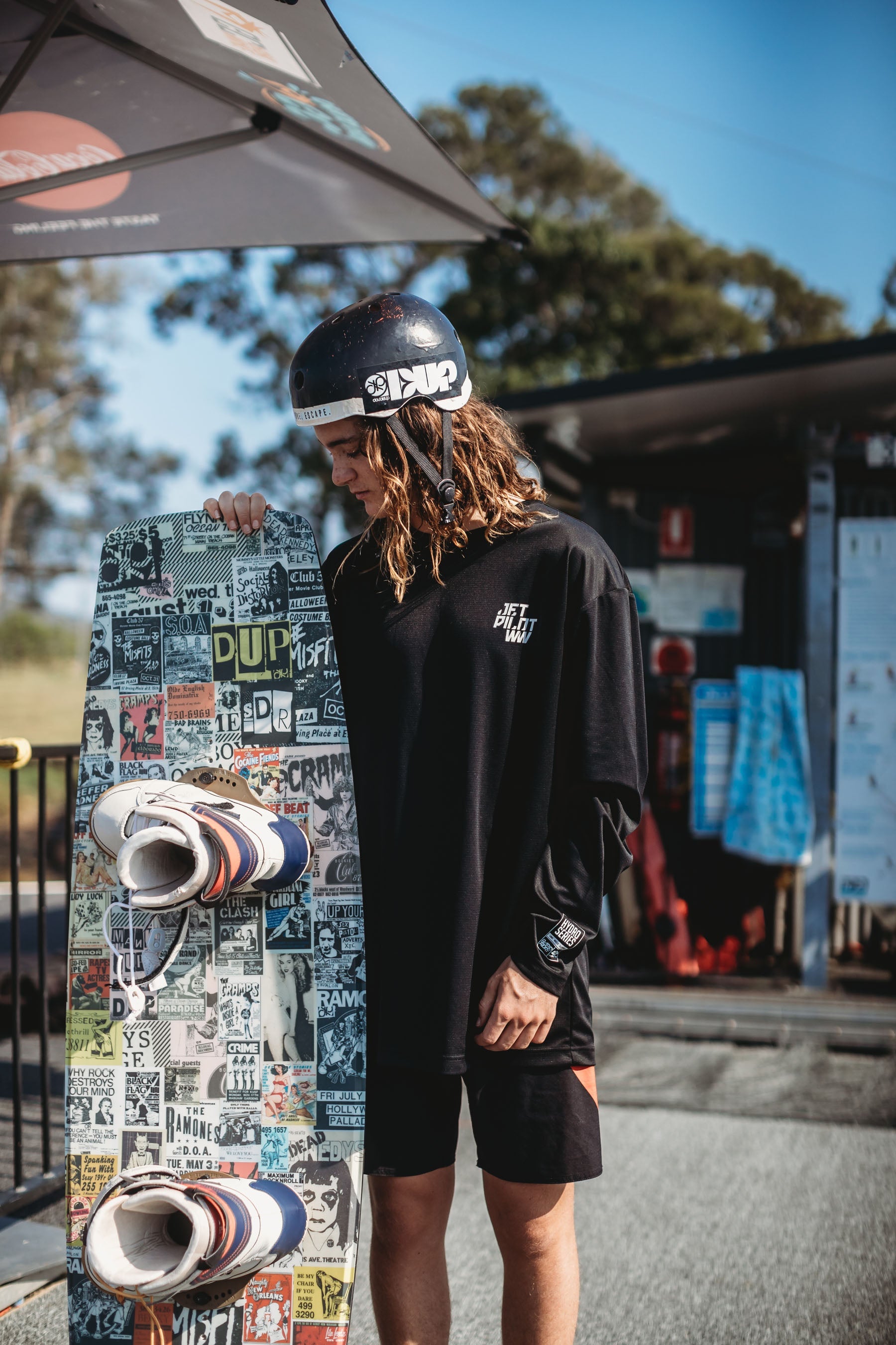 Jetpilot Hyped Long Sleeve Hydro Mens Tee - Black