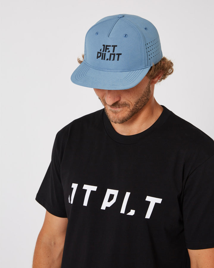 Jetpilot Impact Mens Snapback Cap - Blue Lifestyle 1