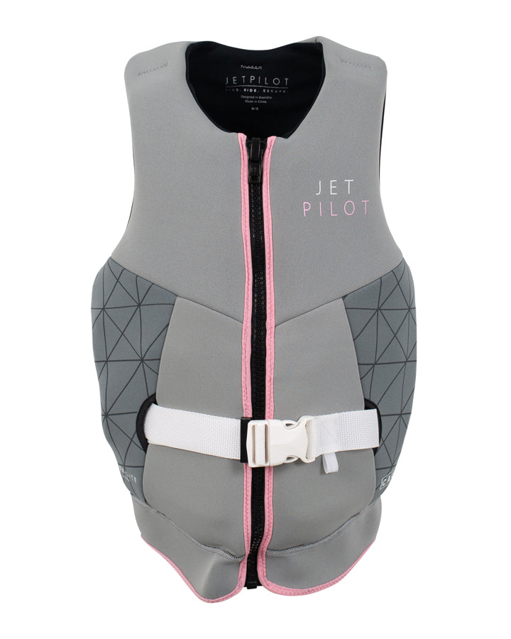 Jetpilot Cause F/E Ladies Neo Life Jacket - L50S Grey/pink