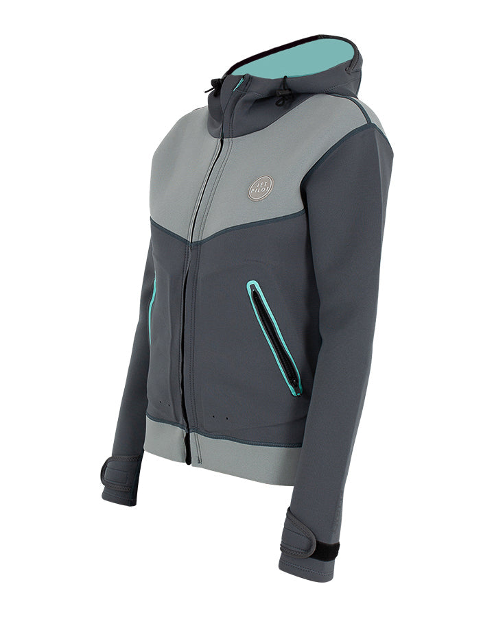 Jetpilot Ladies 2MM Ladies Flight Tour Coat Charcoal 4