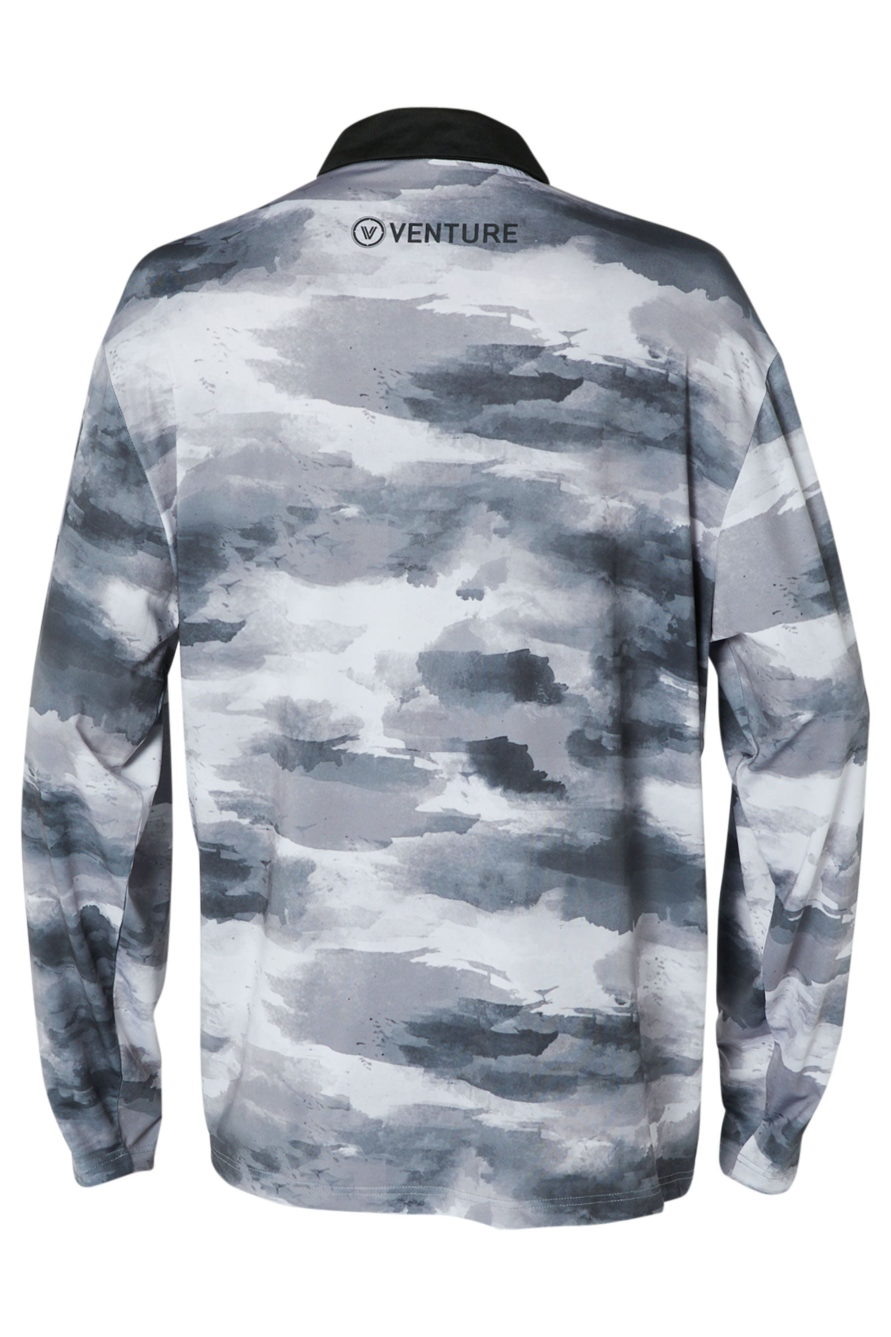 Jetpilot Venture Mens Long Sleeve Fishing Polo - Grey Camo