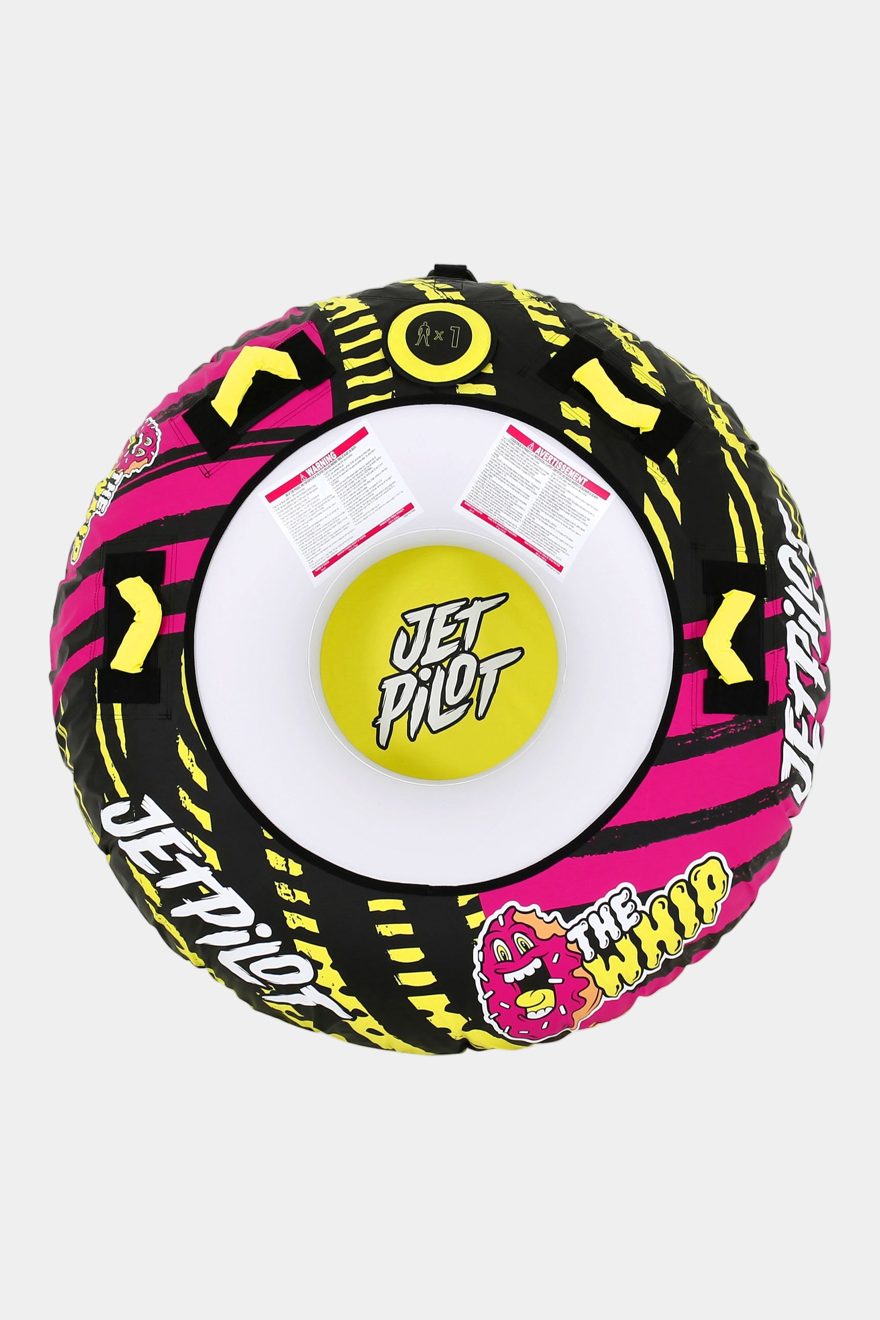 Jetpilot Whip 1 Person Towable Tube - Pink/Lime