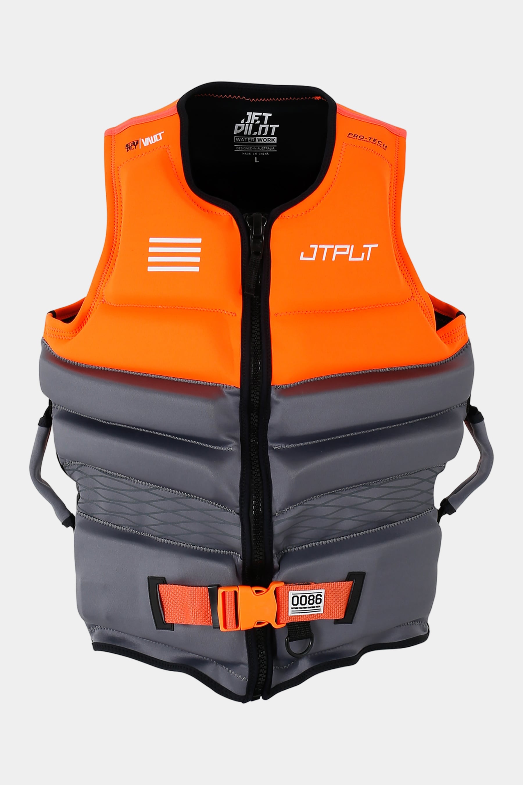 Jetpilot Vault Hyperflex Life Jacket - Charcoal/Orange L50