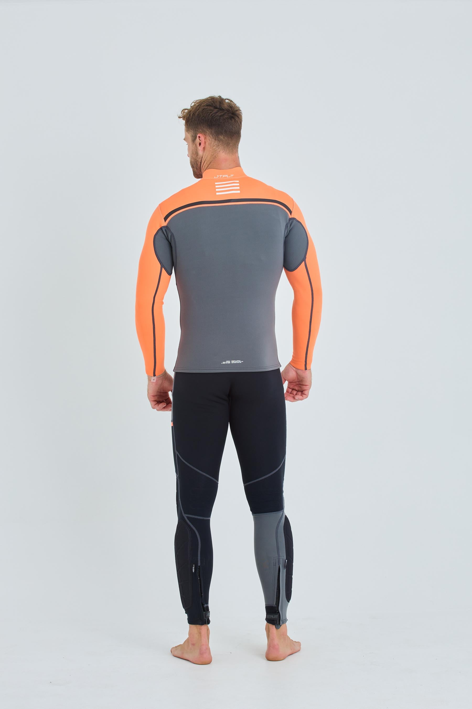 JA24156 Jetpilot Rx Vault Mens Race Jacket - Char/Orange 3 — view 3 (3)