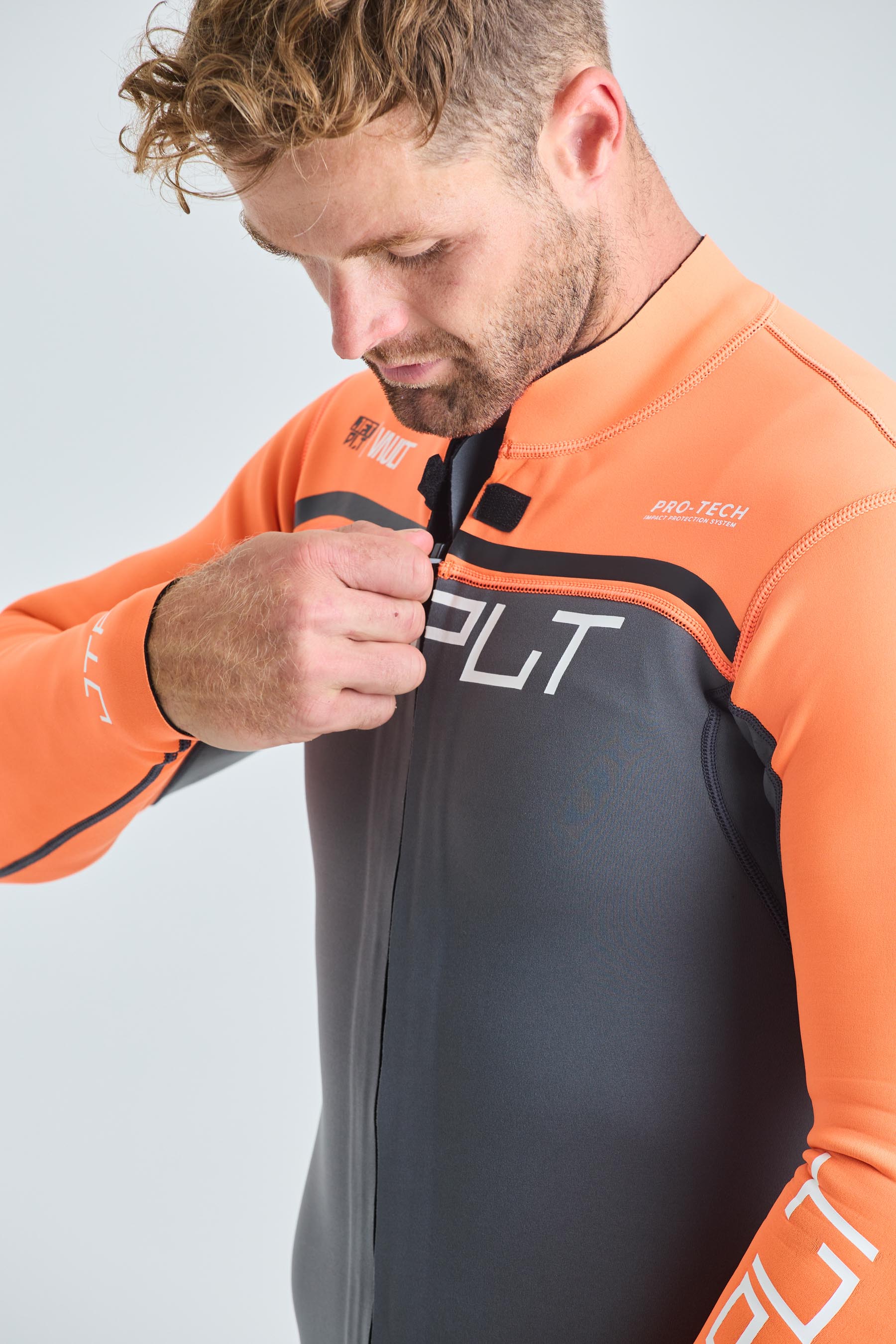 JA24156 Jetpilot Rx Vault Mens Race Jacket - Char/Orange 5 — view 5 (3)