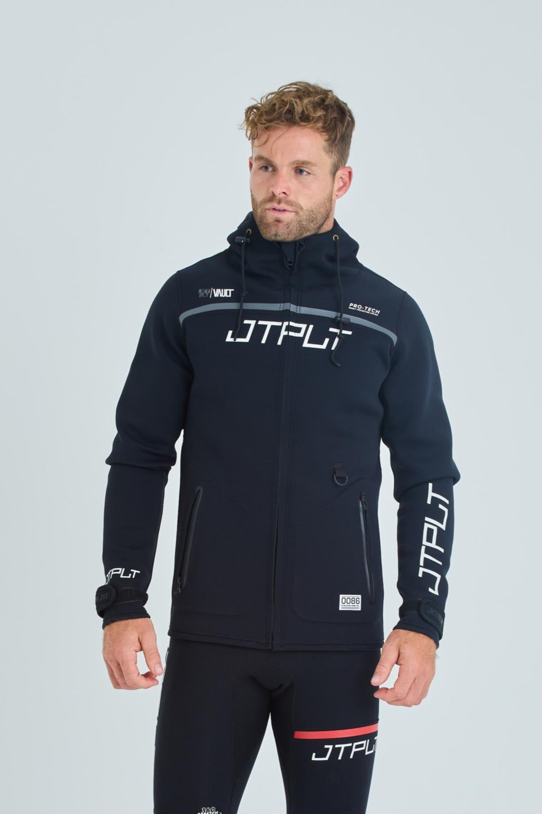 JA24171 Jetpilot Rx Vault Mens Tour Coat - Black/White