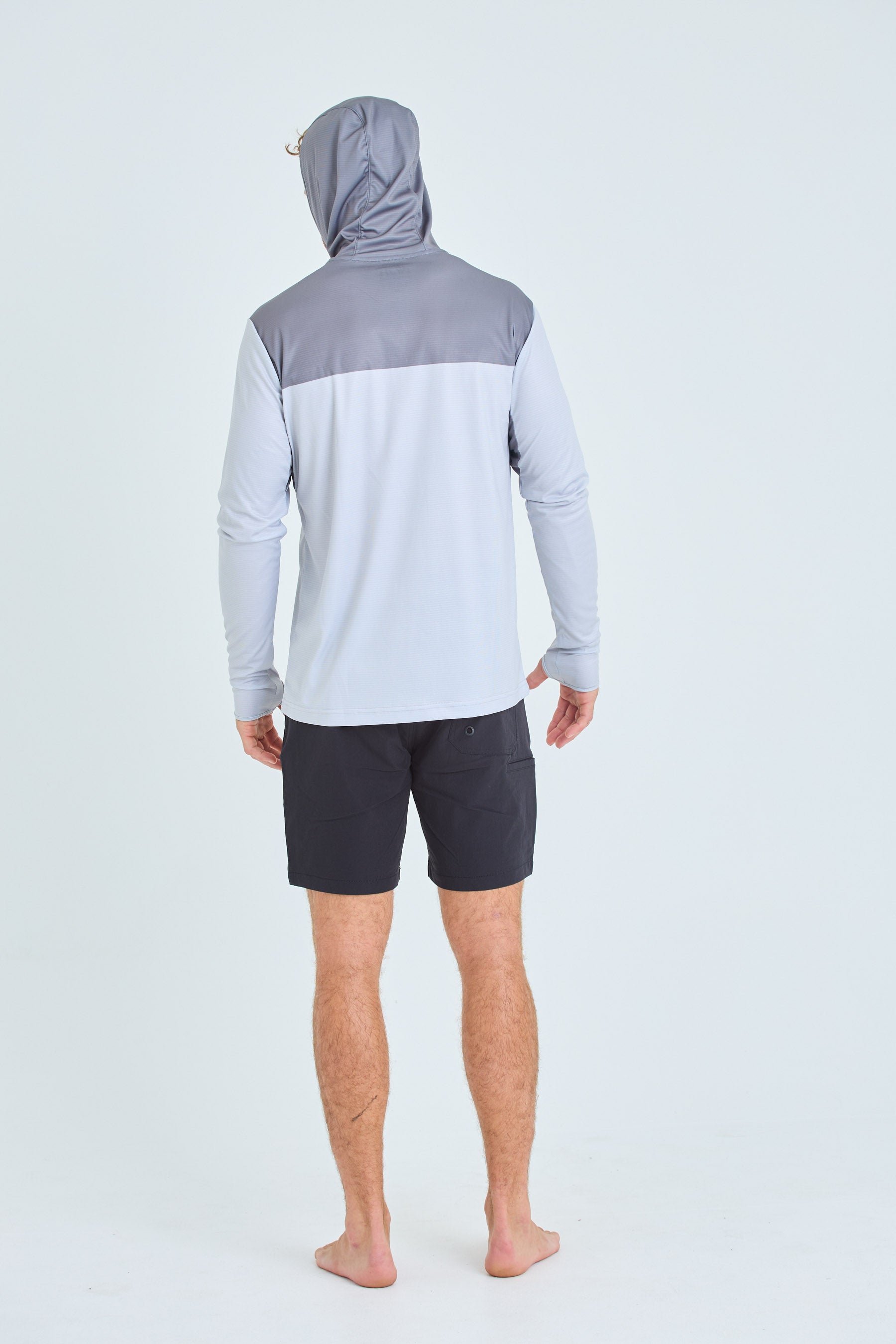Jetpilot Venture Mens LS Hooded Hydro Tee - Grey 4 — view 11 (3)