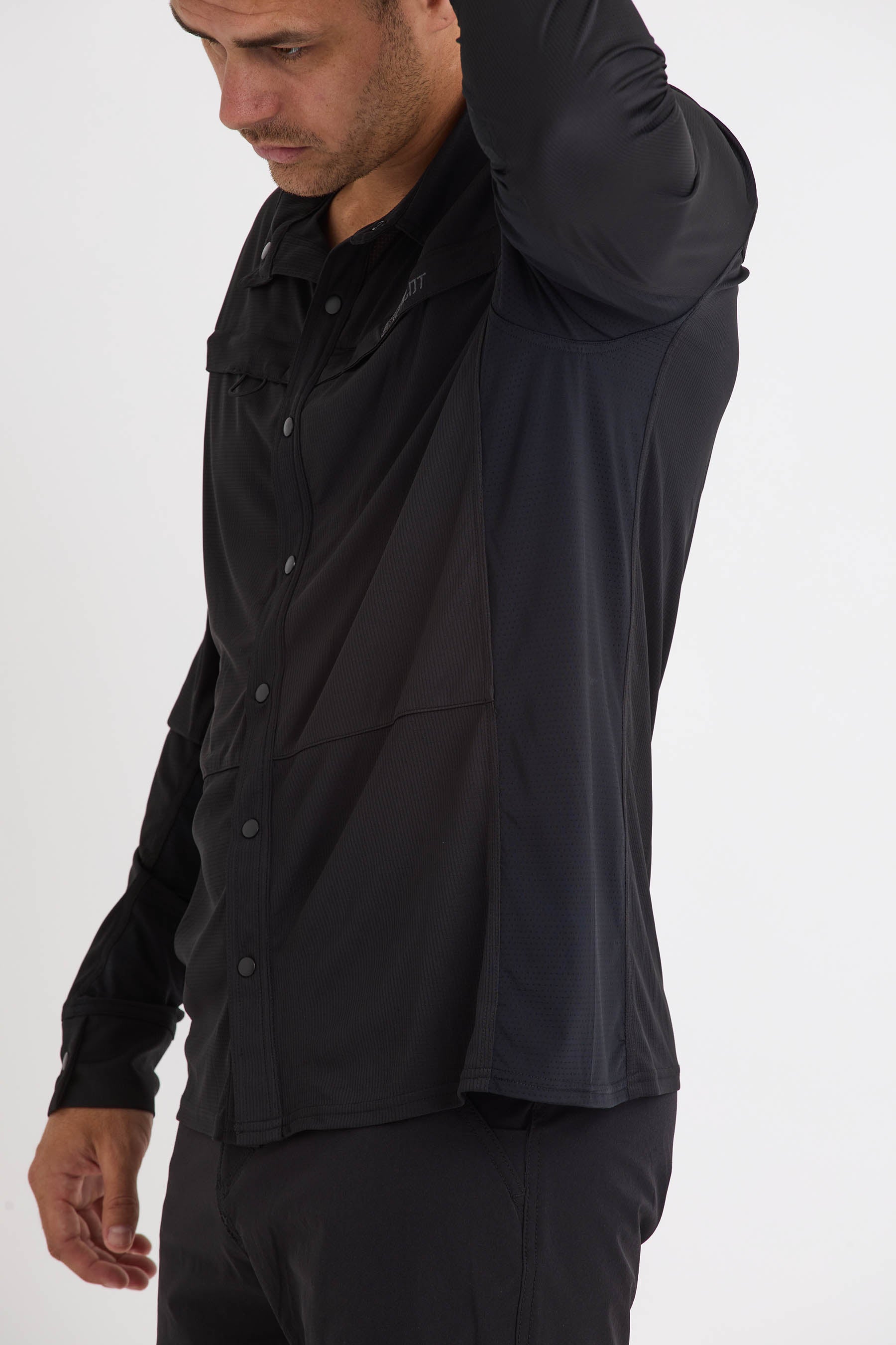 JA24186 Jetpilot Venture Ls Mens Sun Shirt - Black - 3