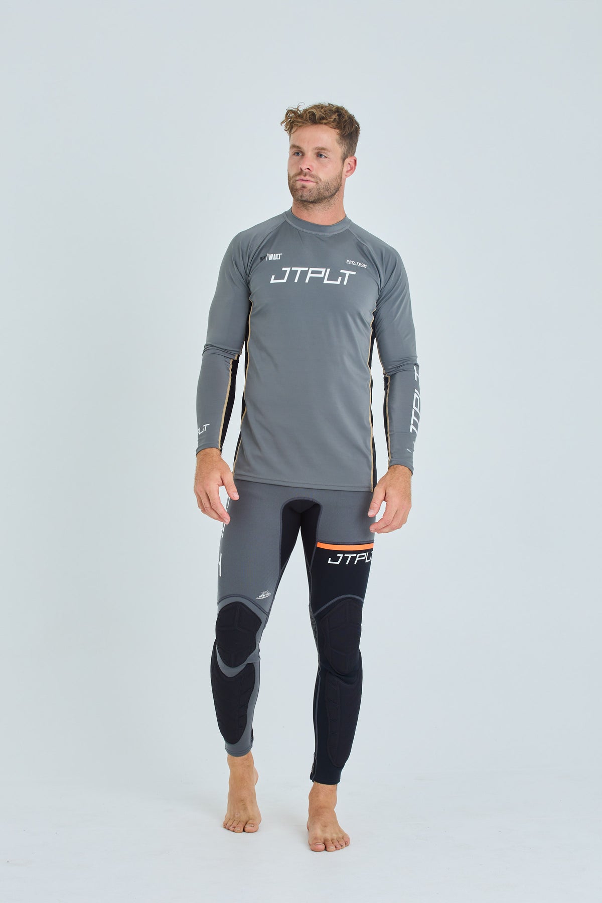 Jetpilot Rx Vault LS Mens Rashie - Charcoal — view 01 (3)