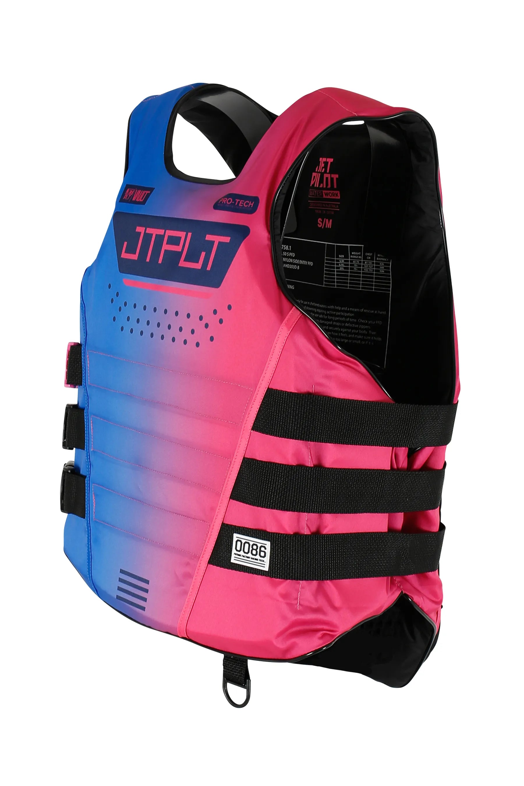 Jetpilot Vault Pro-Tech Side Entry Life Jacket - Blue