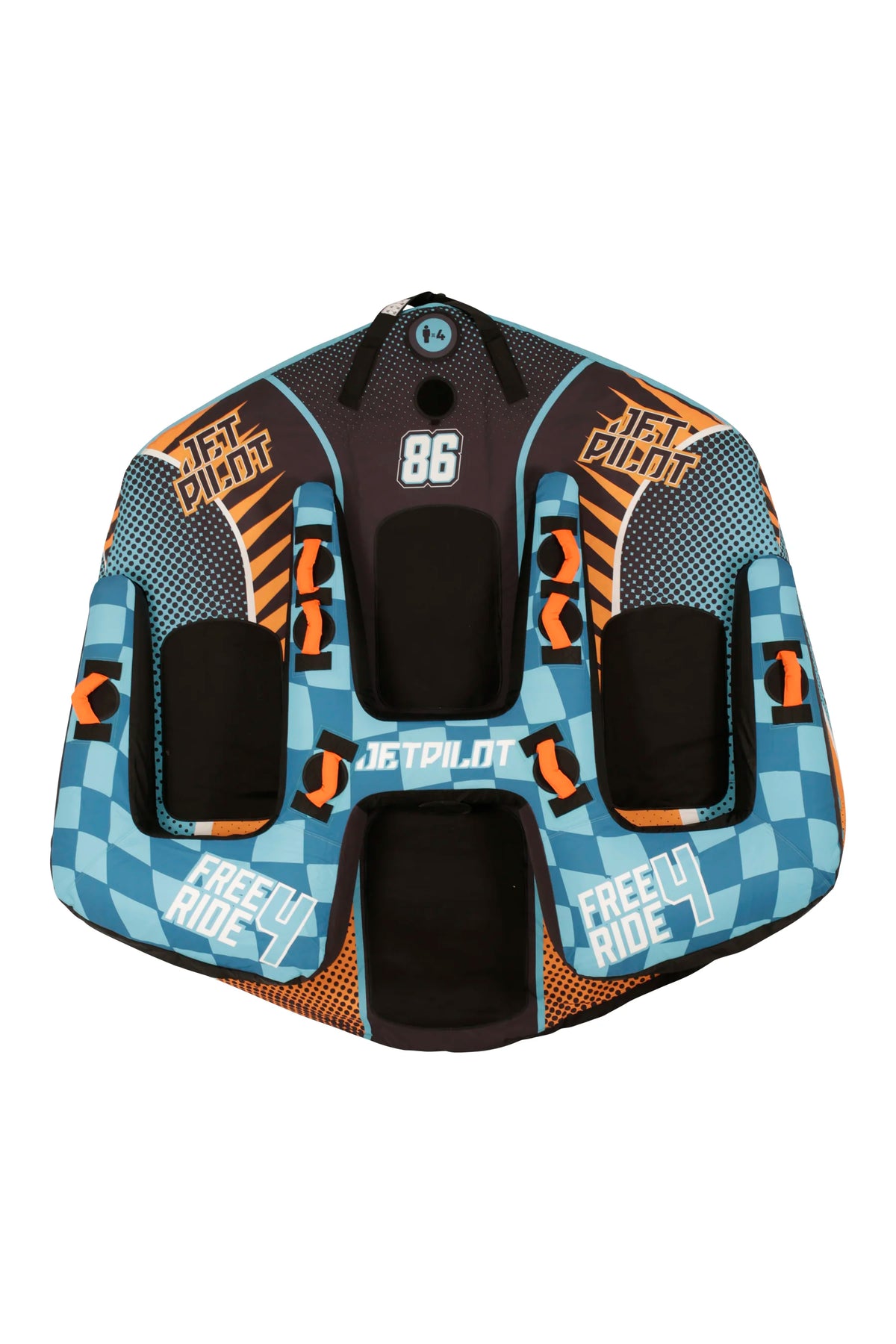 Jetpilot Freeride 4 Person Ski Tube - Blue/Orange