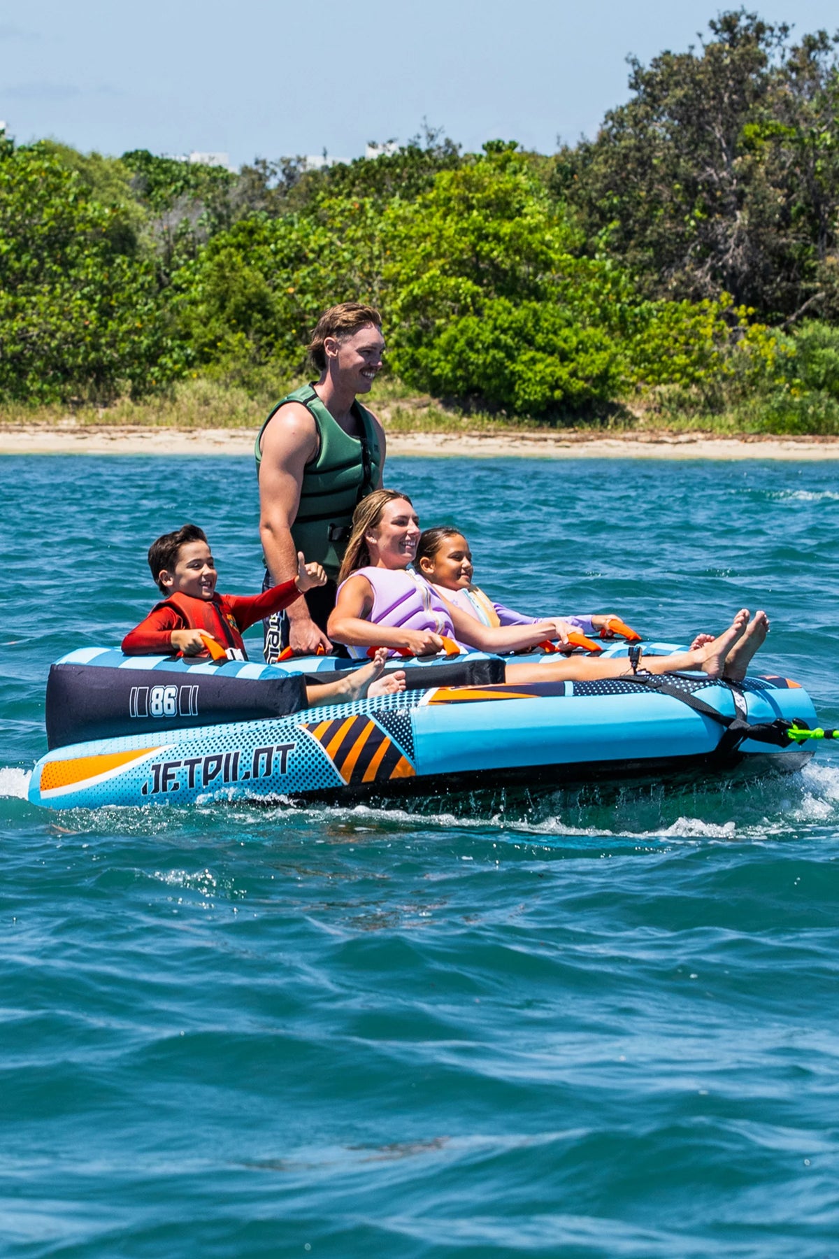 Jetpilot Freeride 4 Person Ski Tube - Blue/Orange