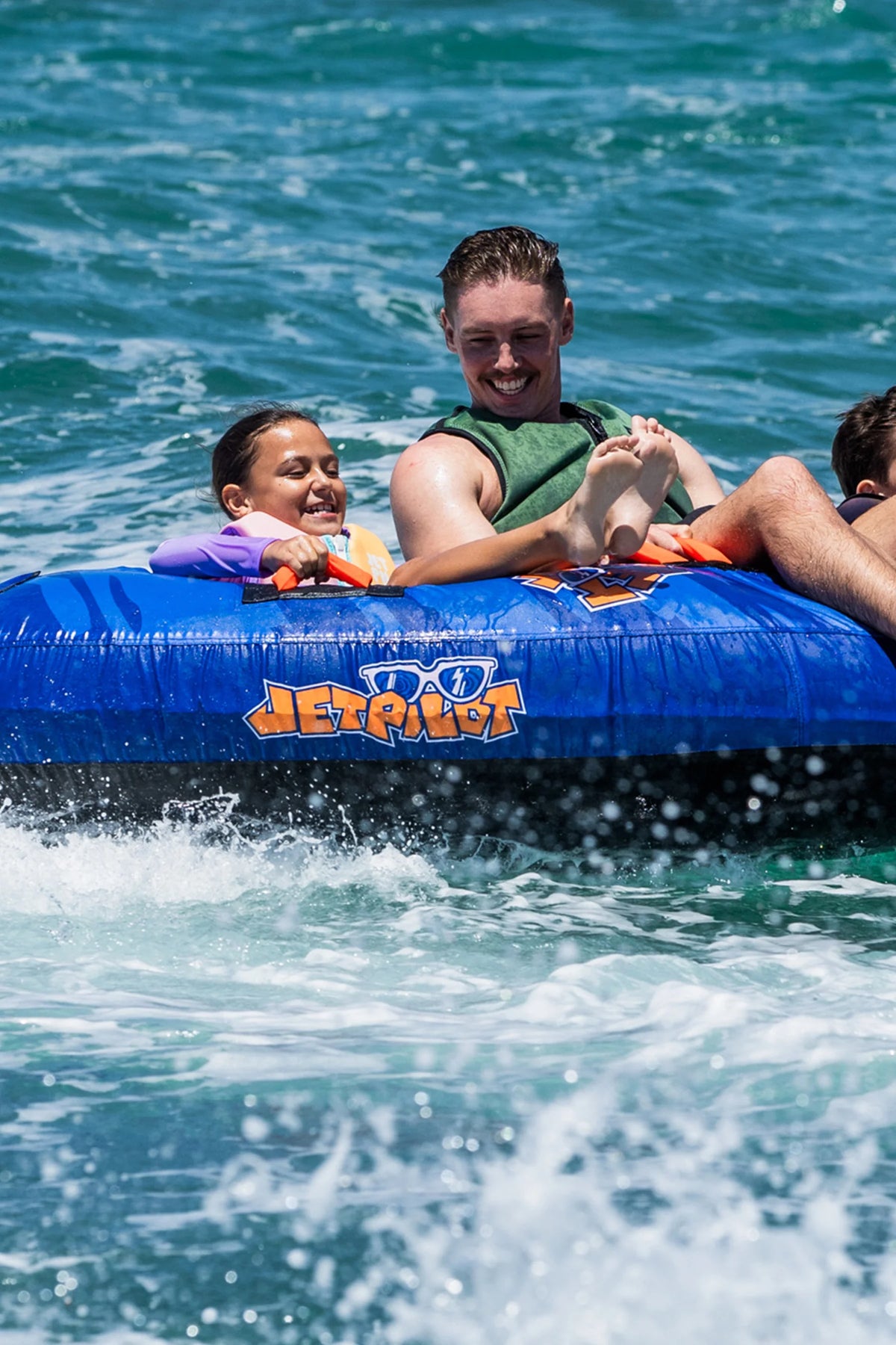 Jetpilot Whizzer 3 Person Ski Tube - Blue/Orange