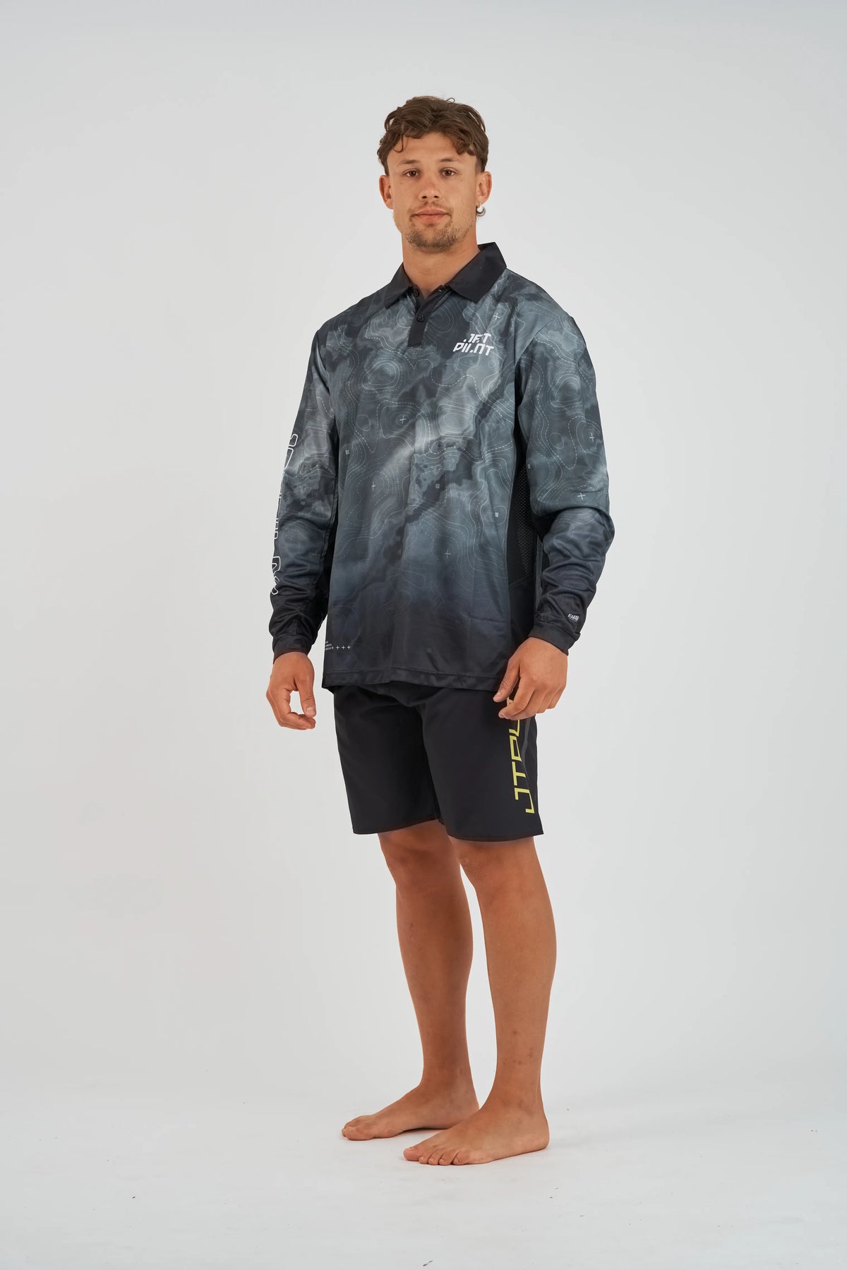 Jetpilot Venture Mens Long Sleeve Fishing Polo - Army