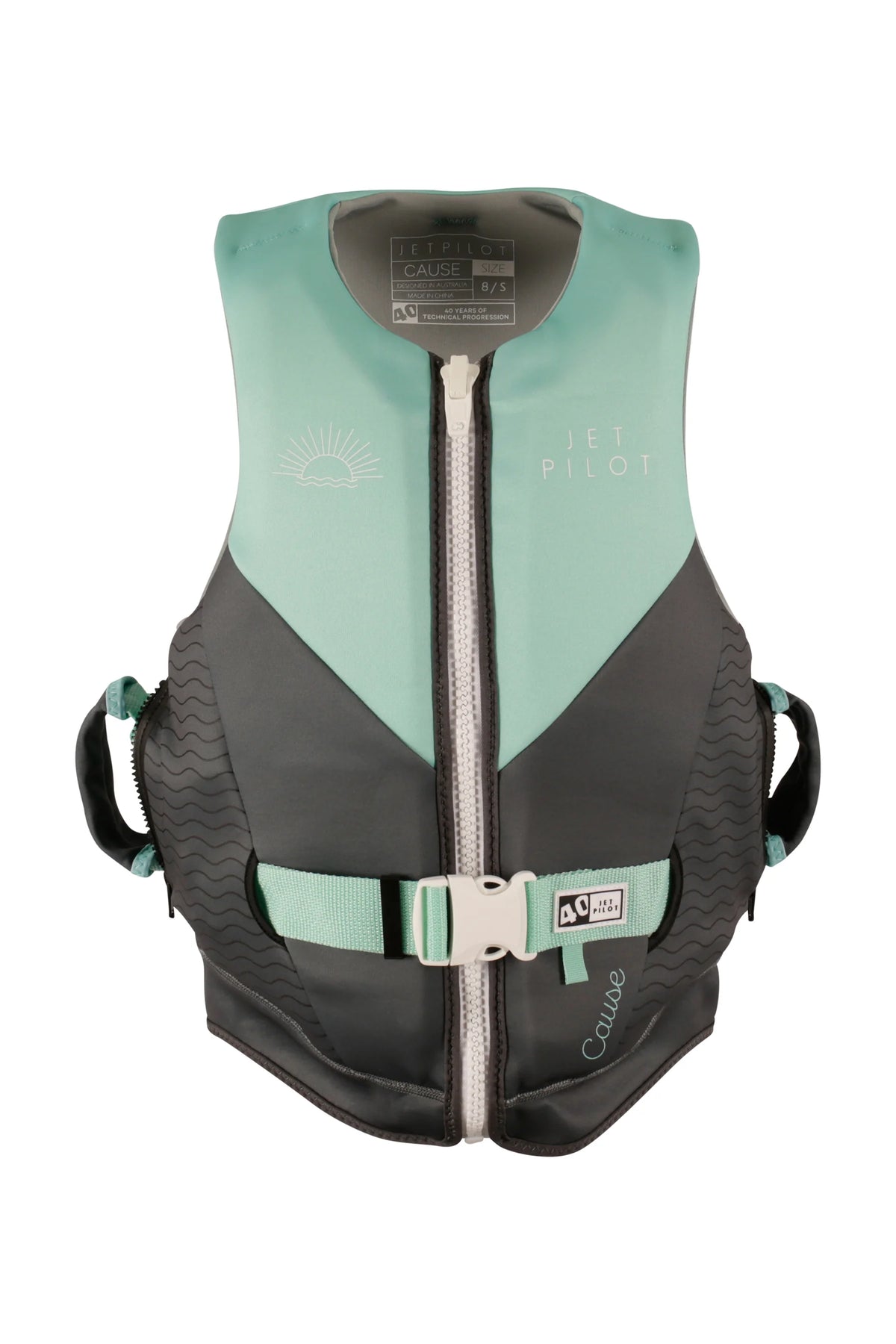 Front of the Teal Cause Ladies with the hidden Supergrip handles pulled out at each side