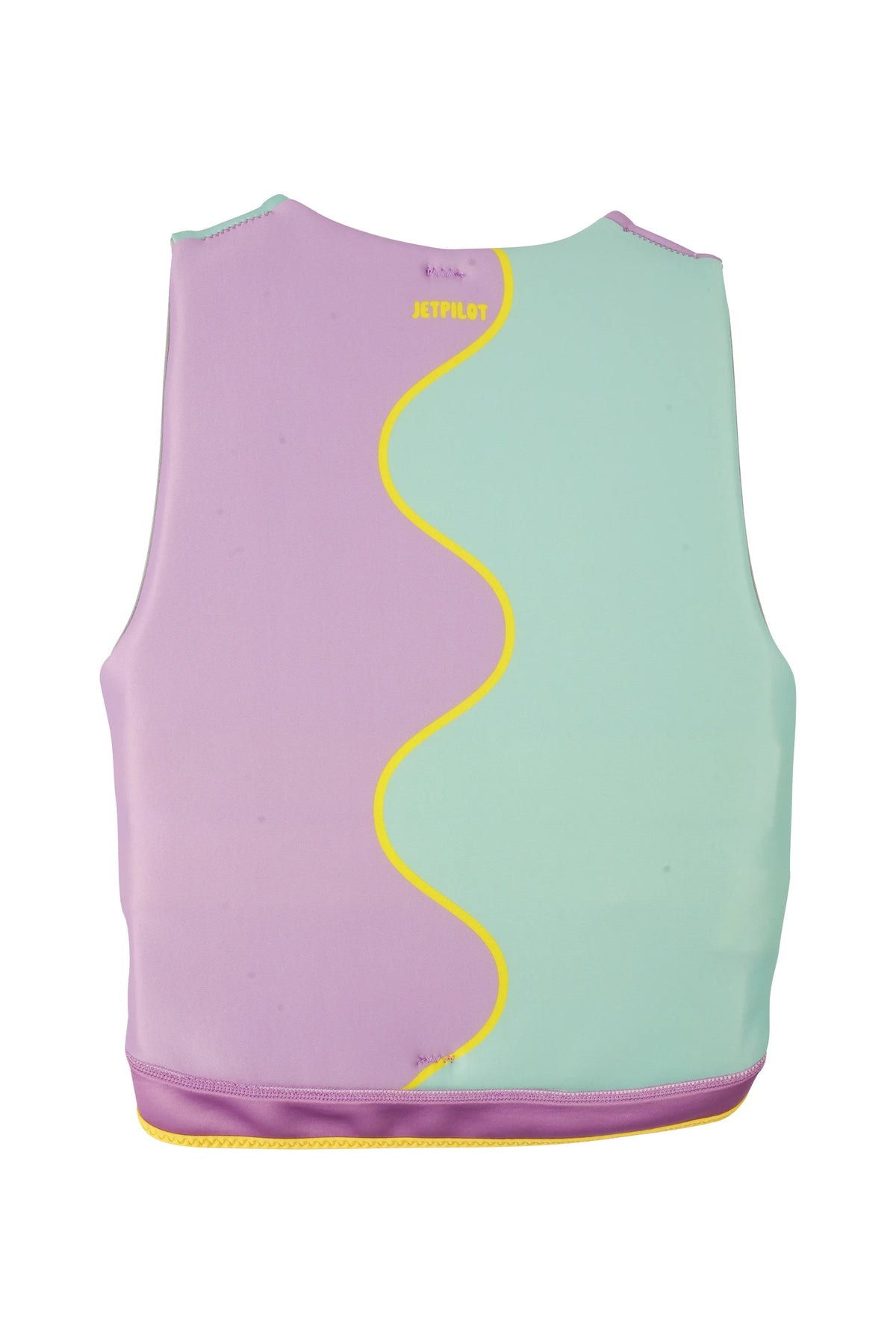 Back of the Purple/Teal Cause Girls with a wavy split between the purple and teal halves