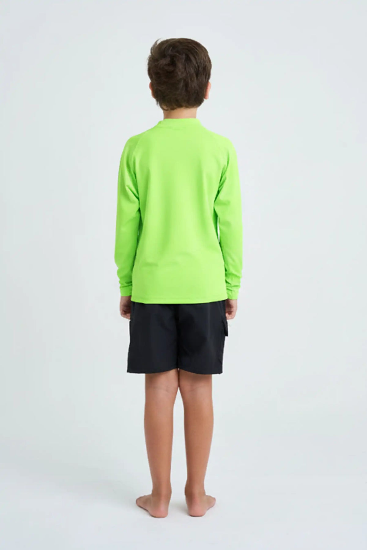 Jetpilot Youth Boys Long Sleeve Rashie - Lime Green