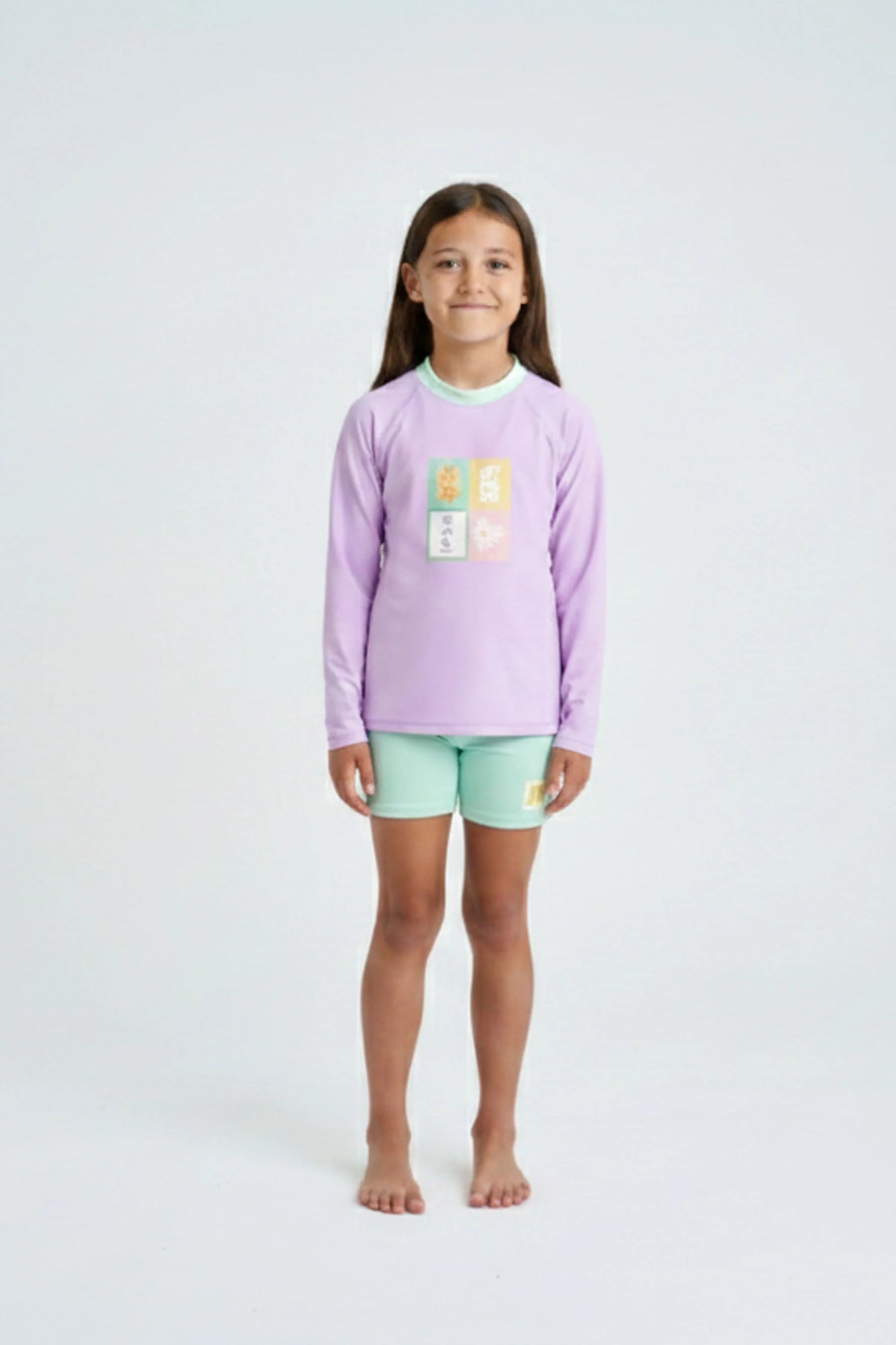 Jetpilot Youth Girls Long Sleeve Rashie Set - Purple