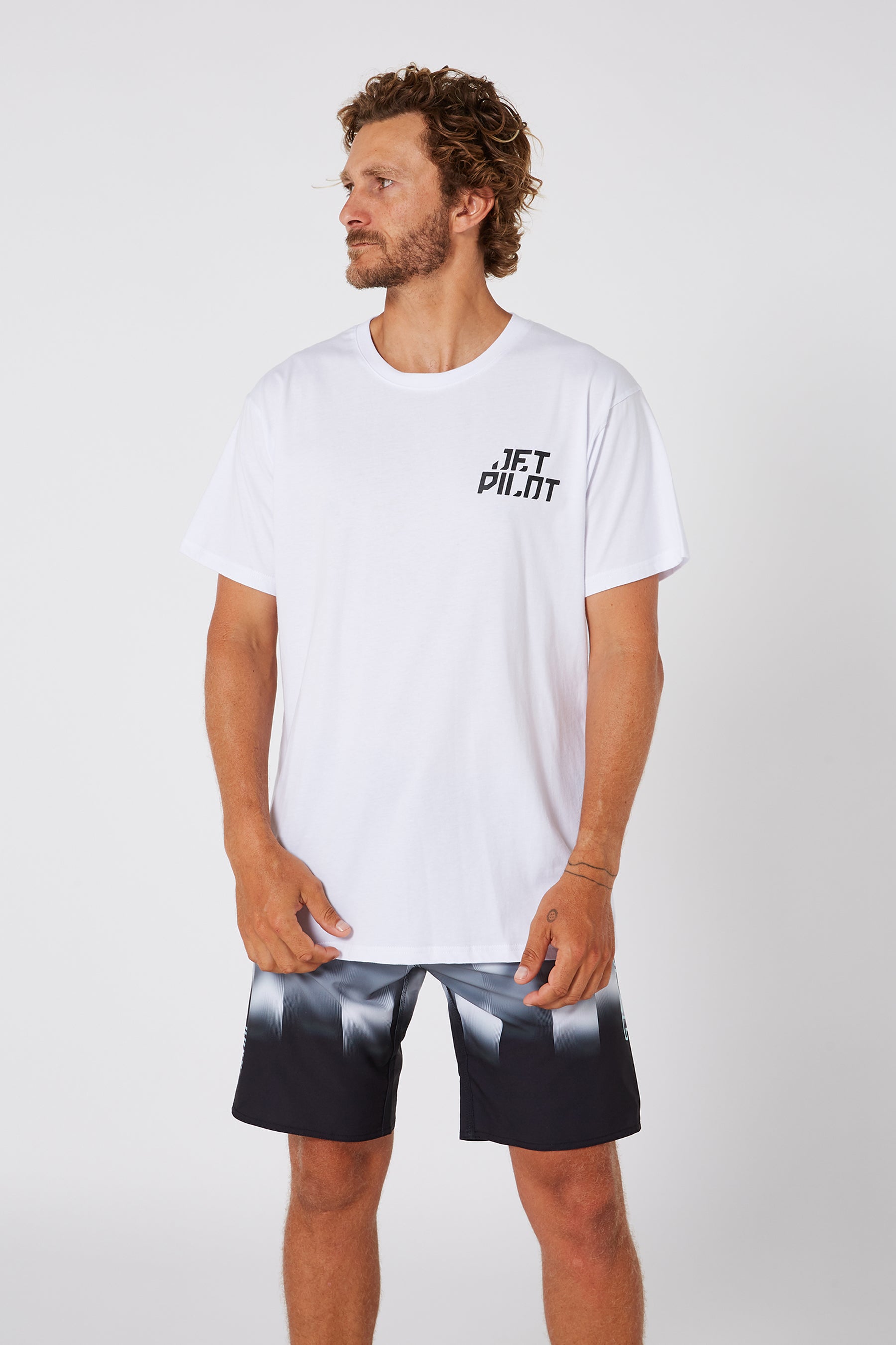 Jetpilot Central Mens S/S Tee - White