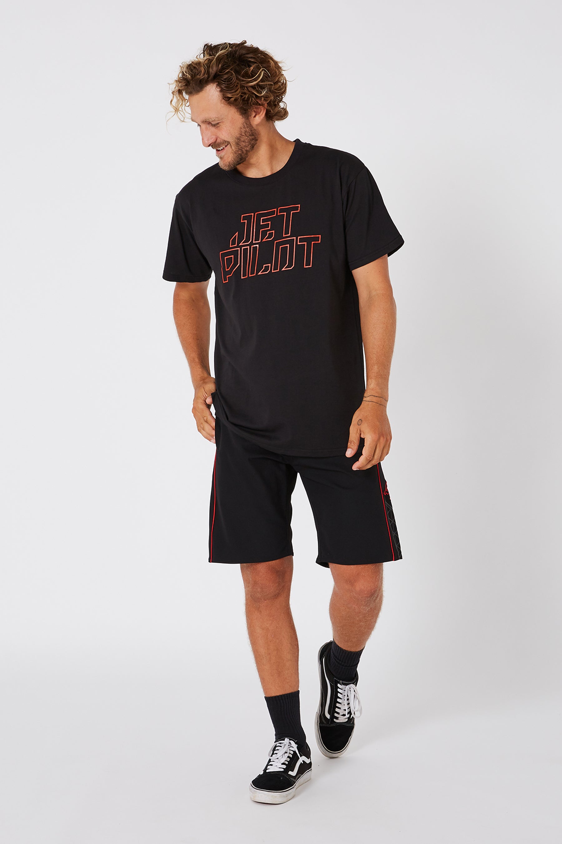 Jetpilot Corp Unisex S/S Tee - Black
