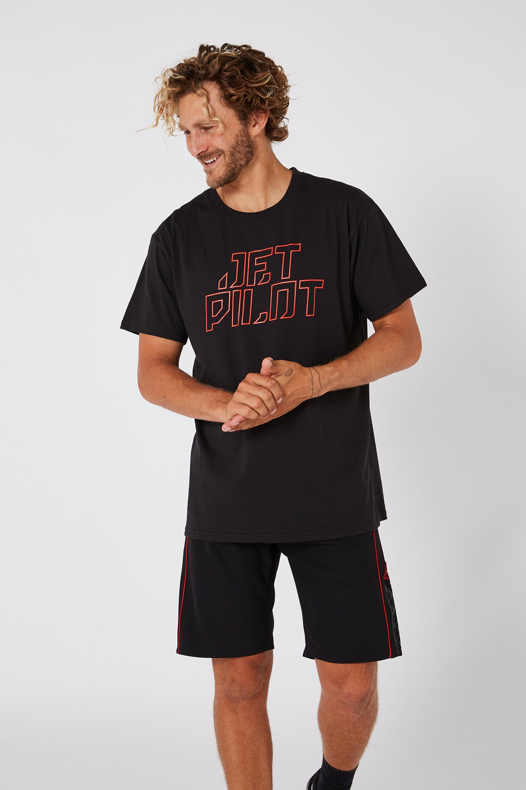 Jetpilot Corp Unisex S/S Tee - Black