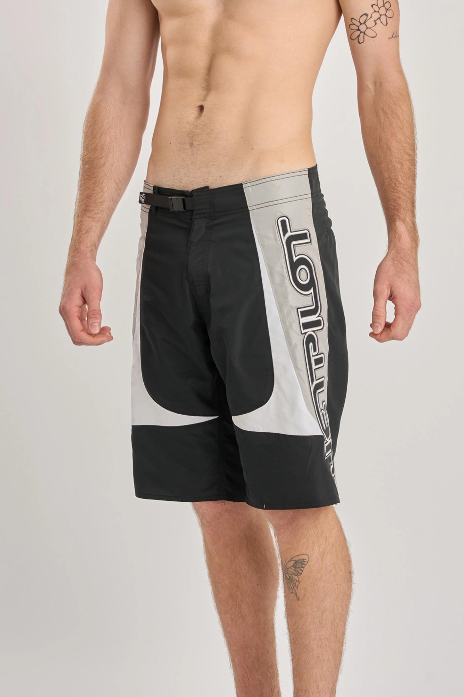 Jetpilot Moto Boardshort - Black/White 3