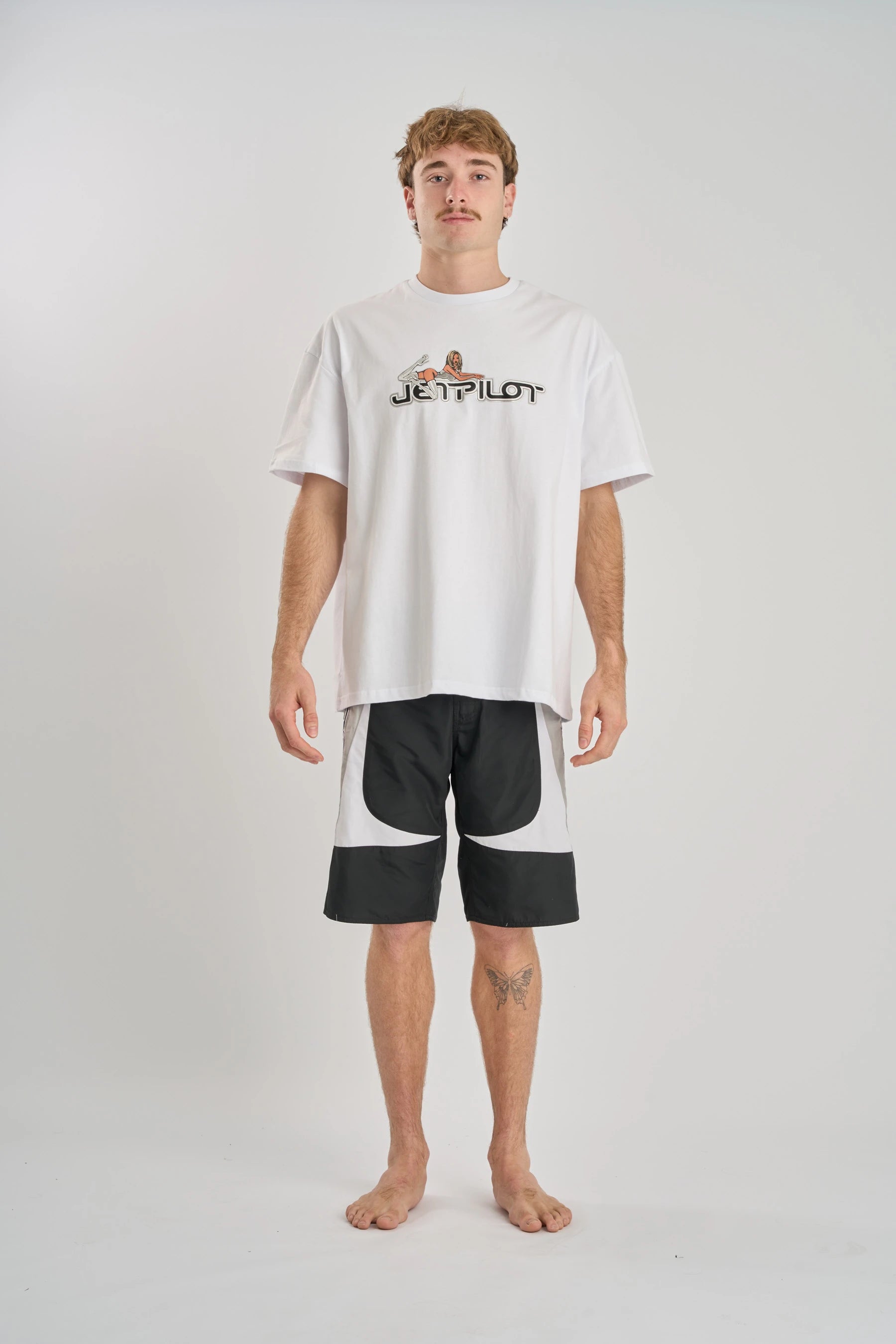 Jetpilot Moto Boardshort - Black/White 2