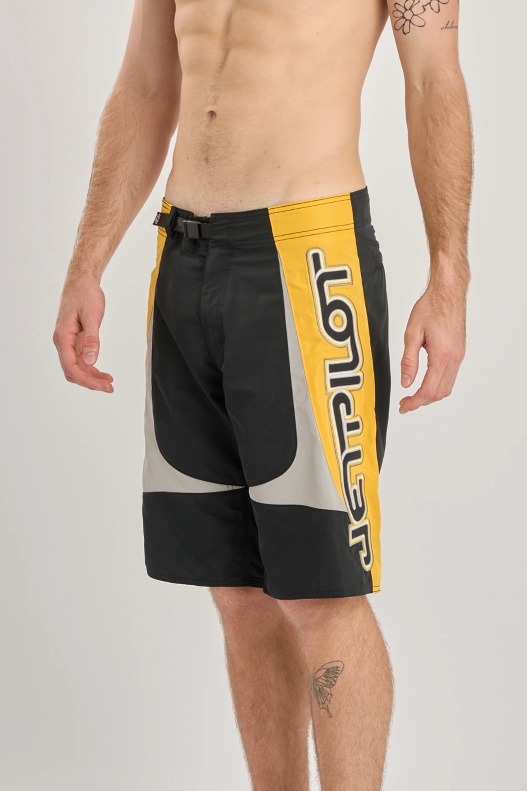 Jetpilot Moto Boardshort - Black/Yellow 3