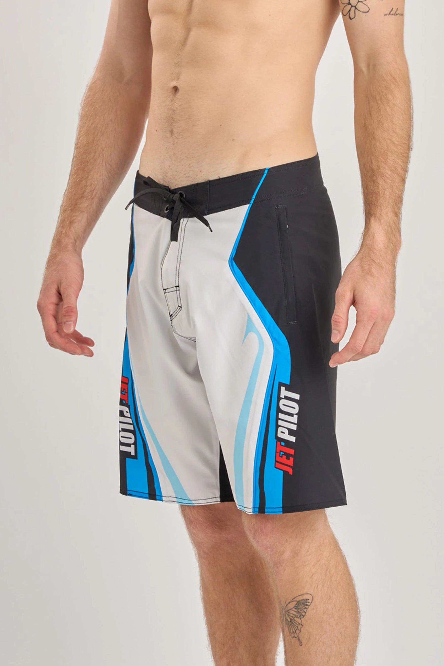 Jetpilot Pulse Streamliner Boardshort - Black/Blue 3