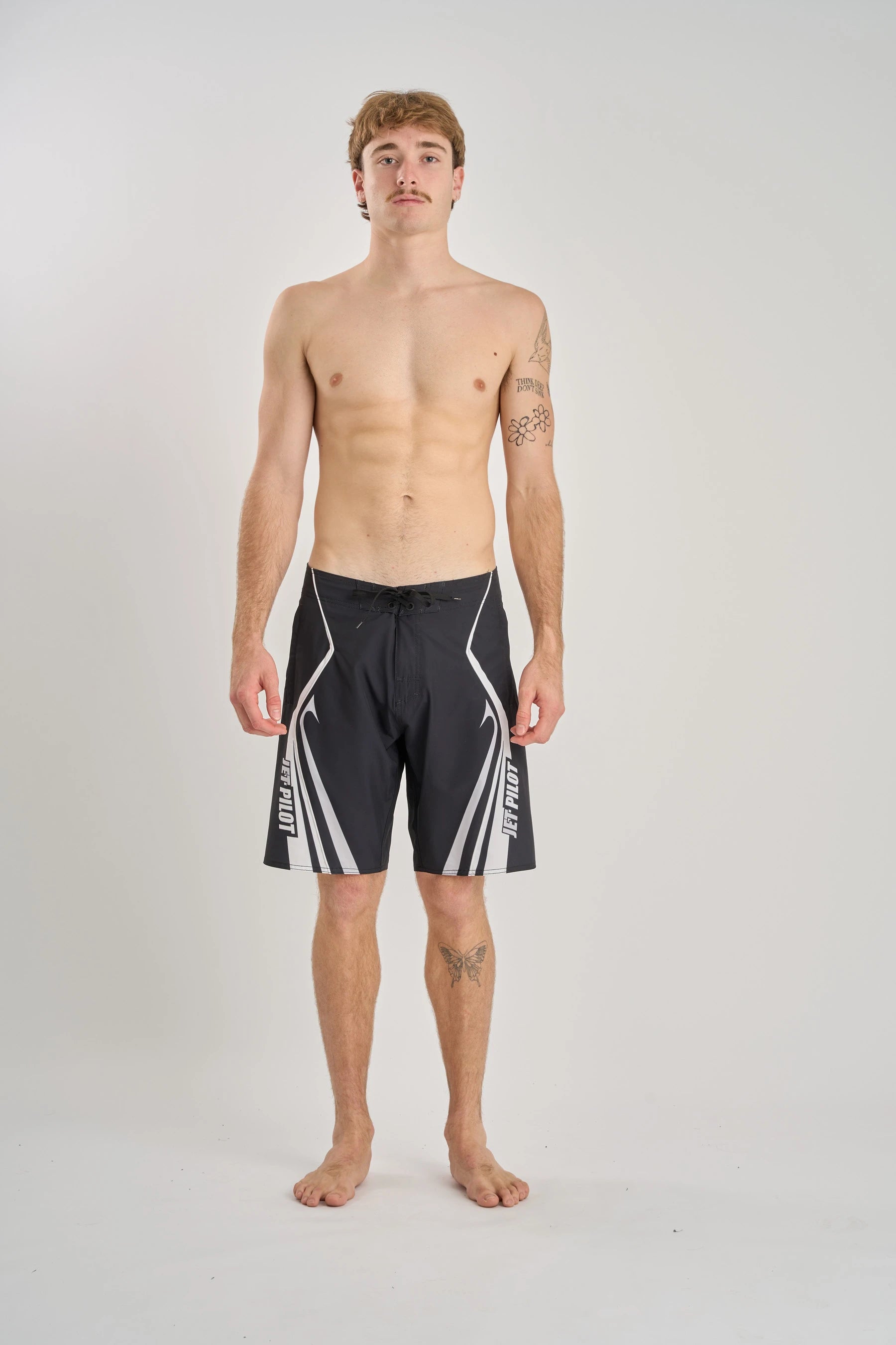 Jetpilot Pulse Streamliner Boardshort - Black/White 5