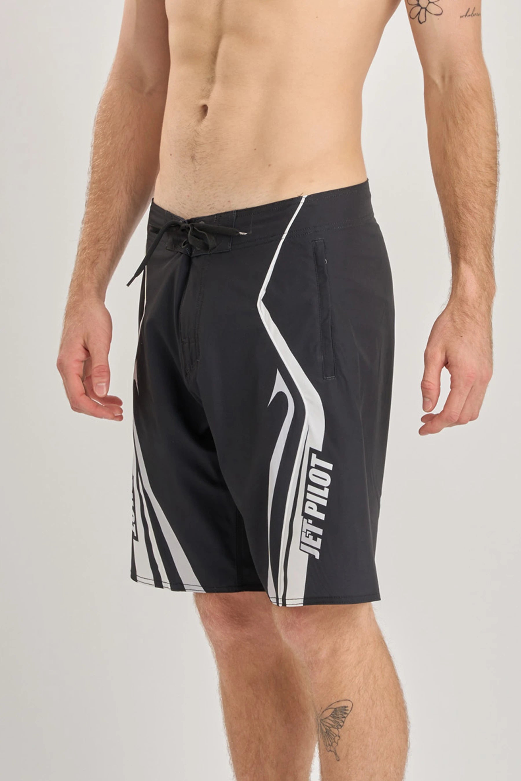 Jetpilot Pulse Streamliner Boardshort - Black/White 3