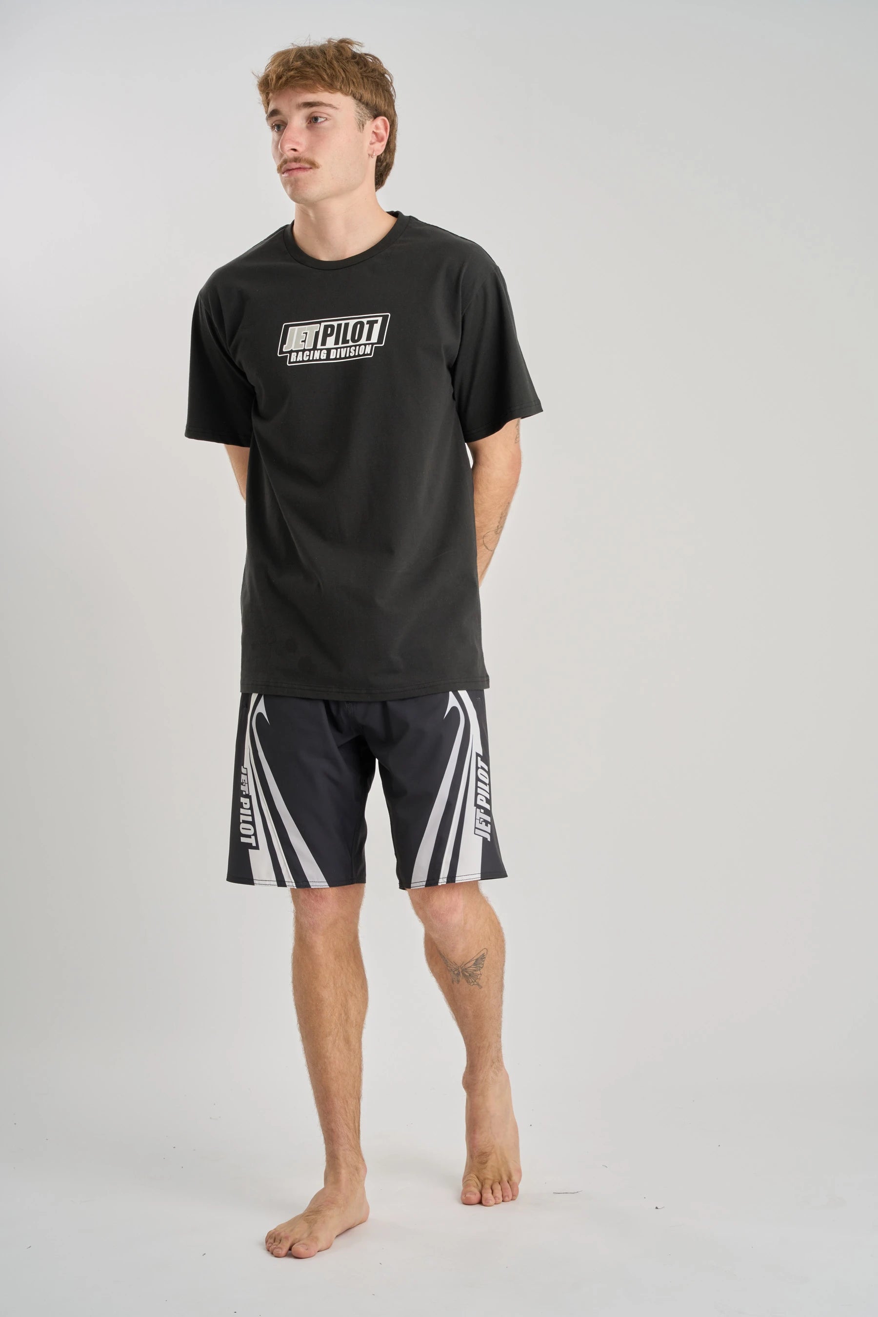 Jetpilot Pulse Streamliner Boardshort - Black/White 2